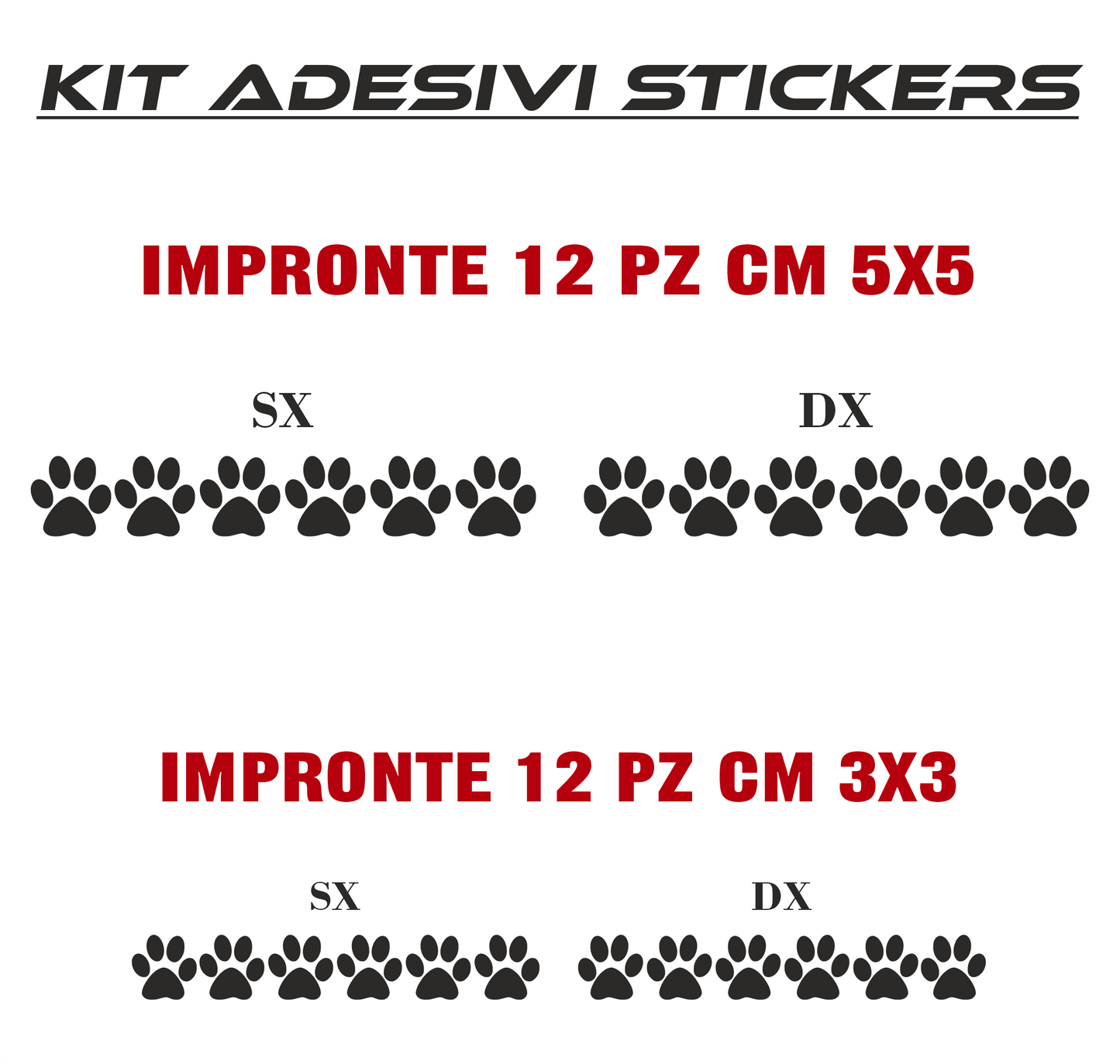 set adesivi decal vinile