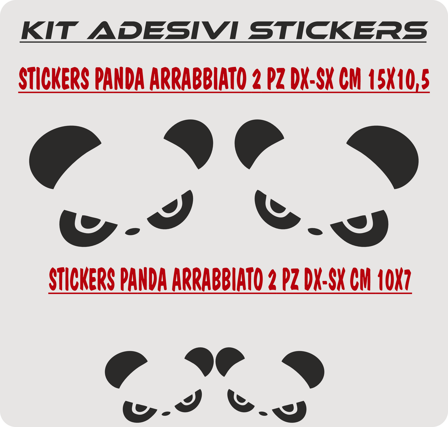set adesivi decal vinile