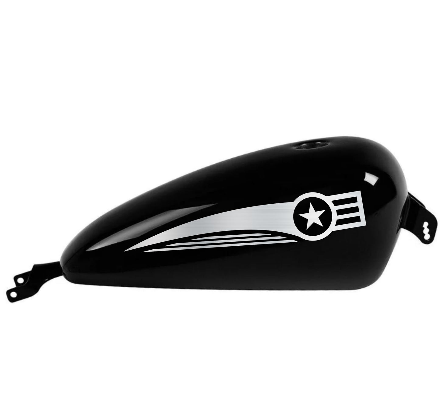 DualColorStampe 2 Adesivi Stickers compatibili con Harley Davidson per serbatoio 12 24 litri Moto Custom M0141