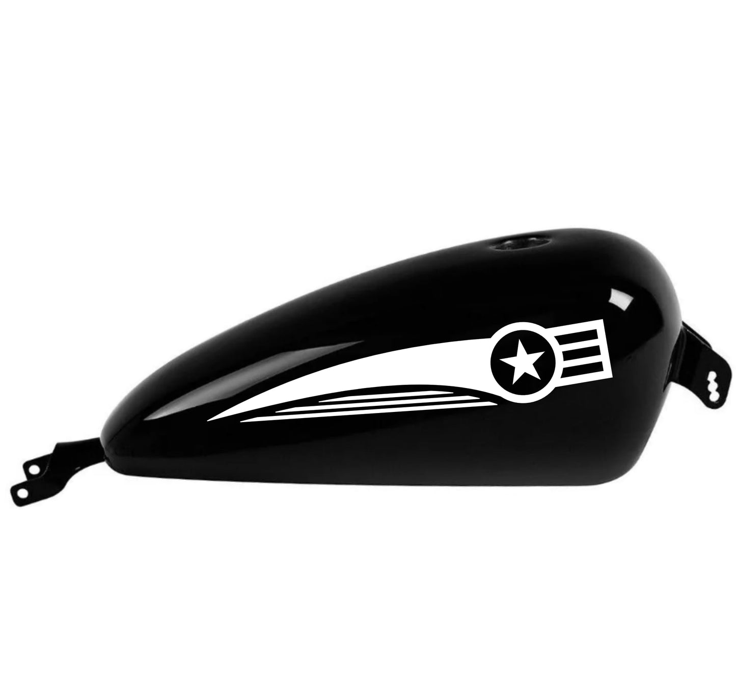 DualColorStampe 2 Adesivi Stickers compatibili con Harley Davidson per serbatoio 12 24 litri Moto Custom M0141