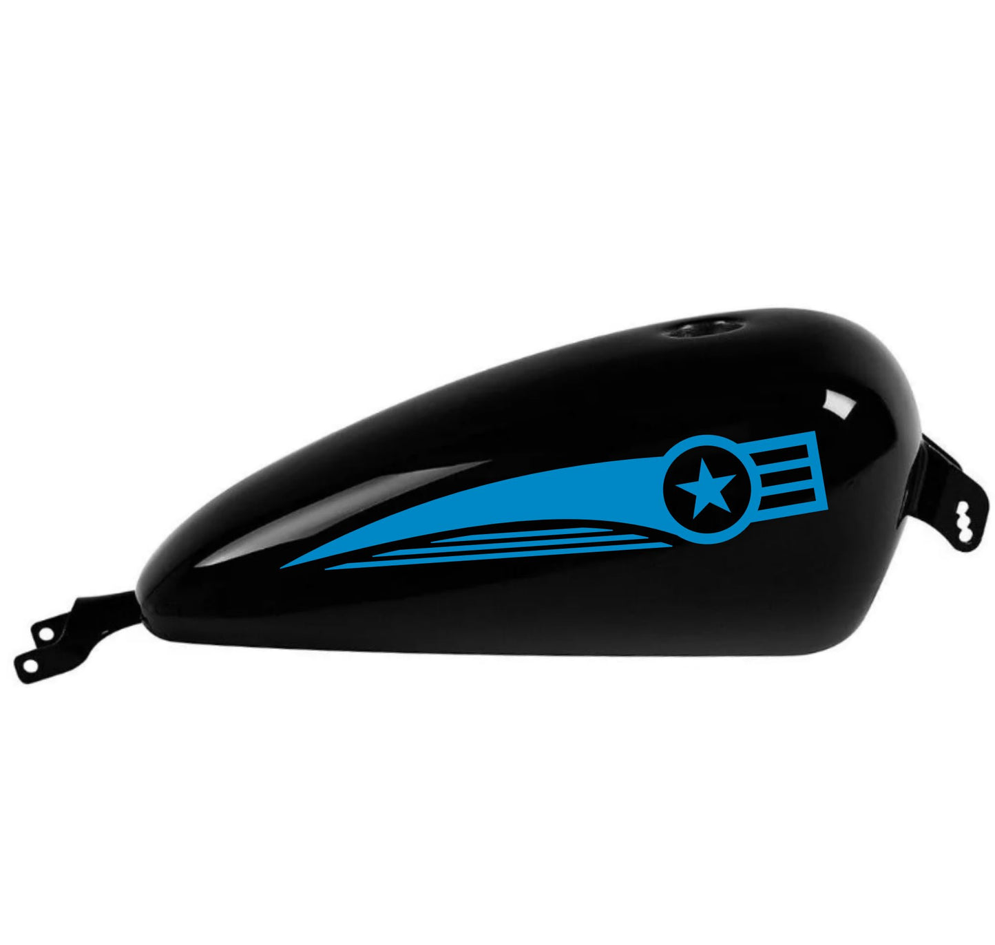 DualColorStampe 2 Adesivi Stickers compatibili con Harley Davidson per serbatoio 12 24 litri Moto Custom M0141