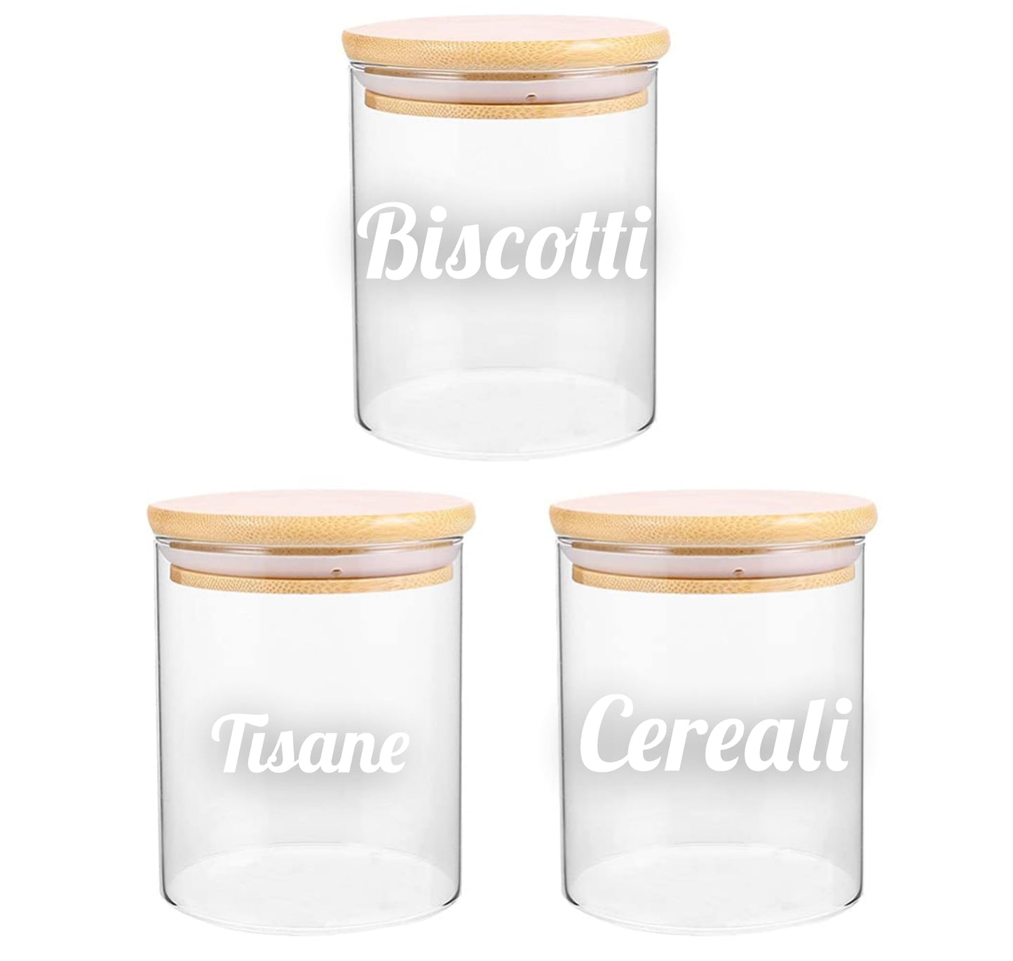 DualColorStampe Adesivi per barattoli cucina, per biscotti tisane e cereali per dispensa, stickers eleganti, in materiale Impermeabile e lavabile - I0151