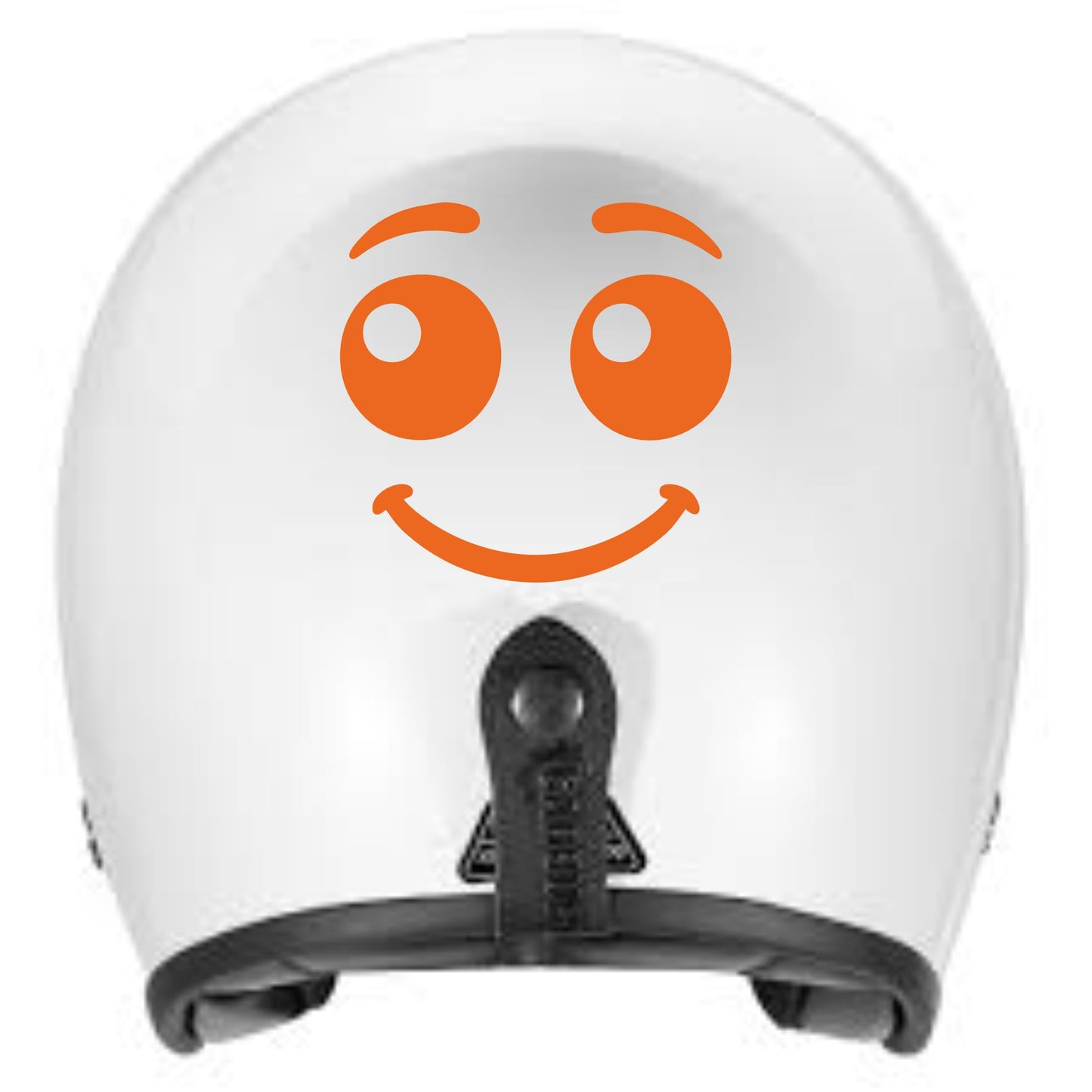 Set 2 Adesivi Smile Ø 10 cm Emoticon per moto, scooter, casco, auto Resistente alle intemperie con protezione UV C0101