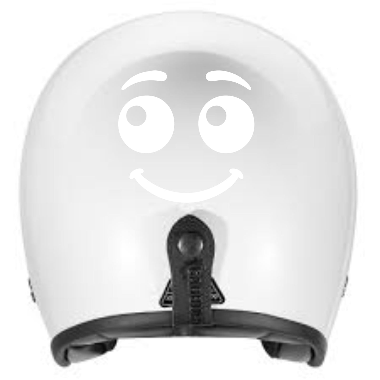 Set 2 Adesivi Smile Ø 10 cm Emoticon per moto, scooter, casco, auto Resistente alle intemperie con protezione UV C0101
