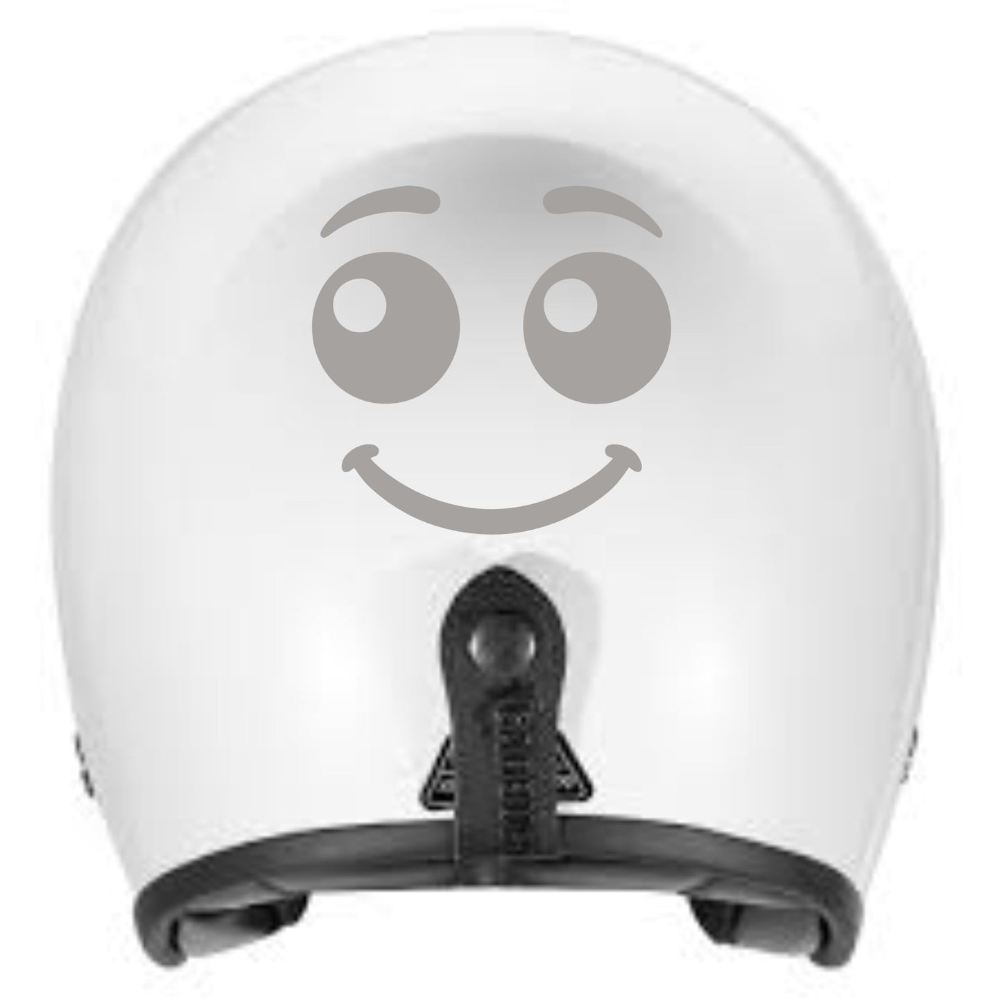 Set 2 Adesivi Smile Ø 10 cm Emoticon per moto, scooter, casco, auto Resistente alle intemperie con protezione UV C0101