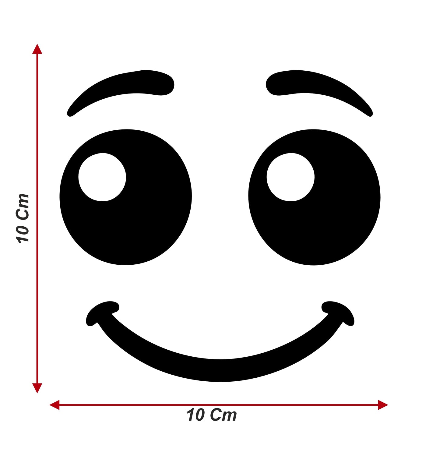 Set 2 Adesivi Smile Ø 10 cm Emoticon per moto, scooter, casco, auto Resistente alle intemperie con protezione UV C0101