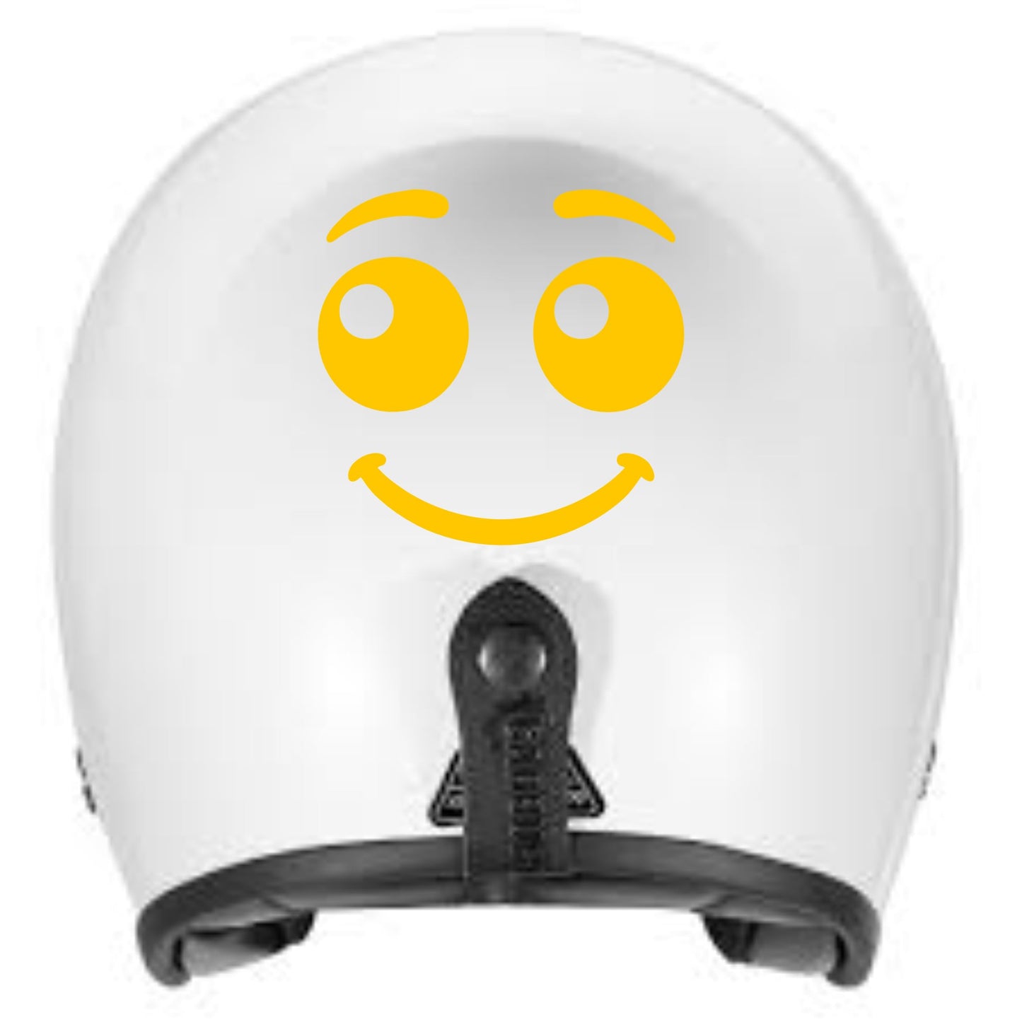 Set 2 Adesivi Smile Ø 10 cm Emoticon per moto, scooter, casco, auto Resistente alle intemperie con protezione UV C0101