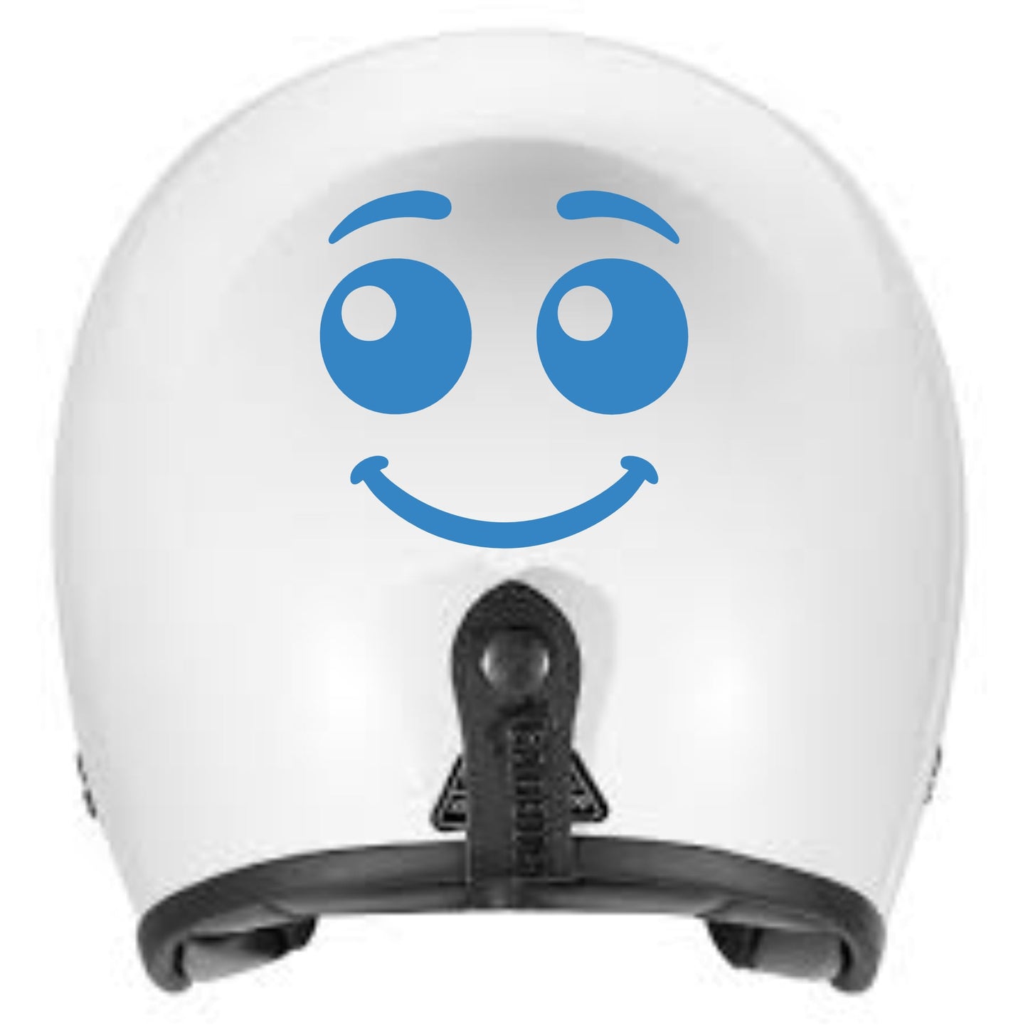 Set 2 Adesivi Smile Ø 10 cm Emoticon per moto, scooter, casco, auto Resistente alle intemperie con protezione UV C0101