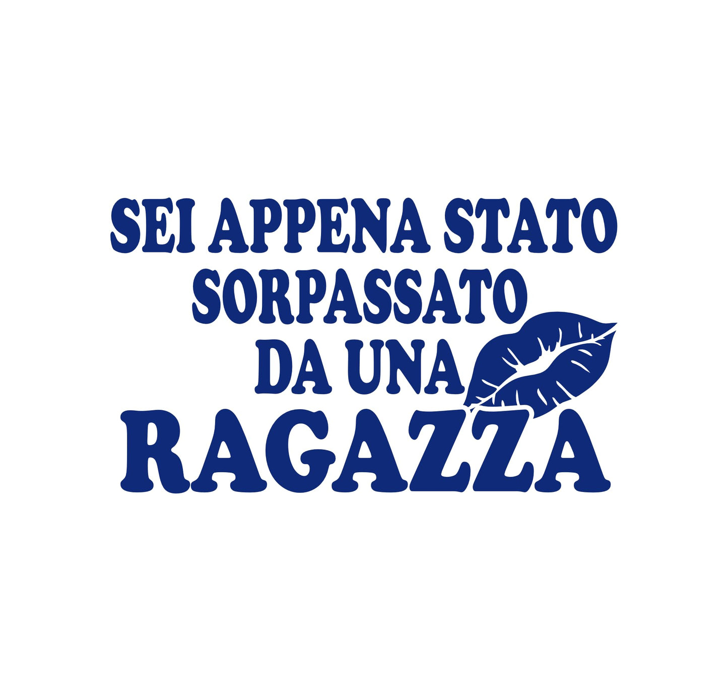 DualColorStampe® Adesivi per auto divertenti stickers auto divertenti stickers casco moto camper frase divertente sei appena stato sorpassato da una ragazza - 0402