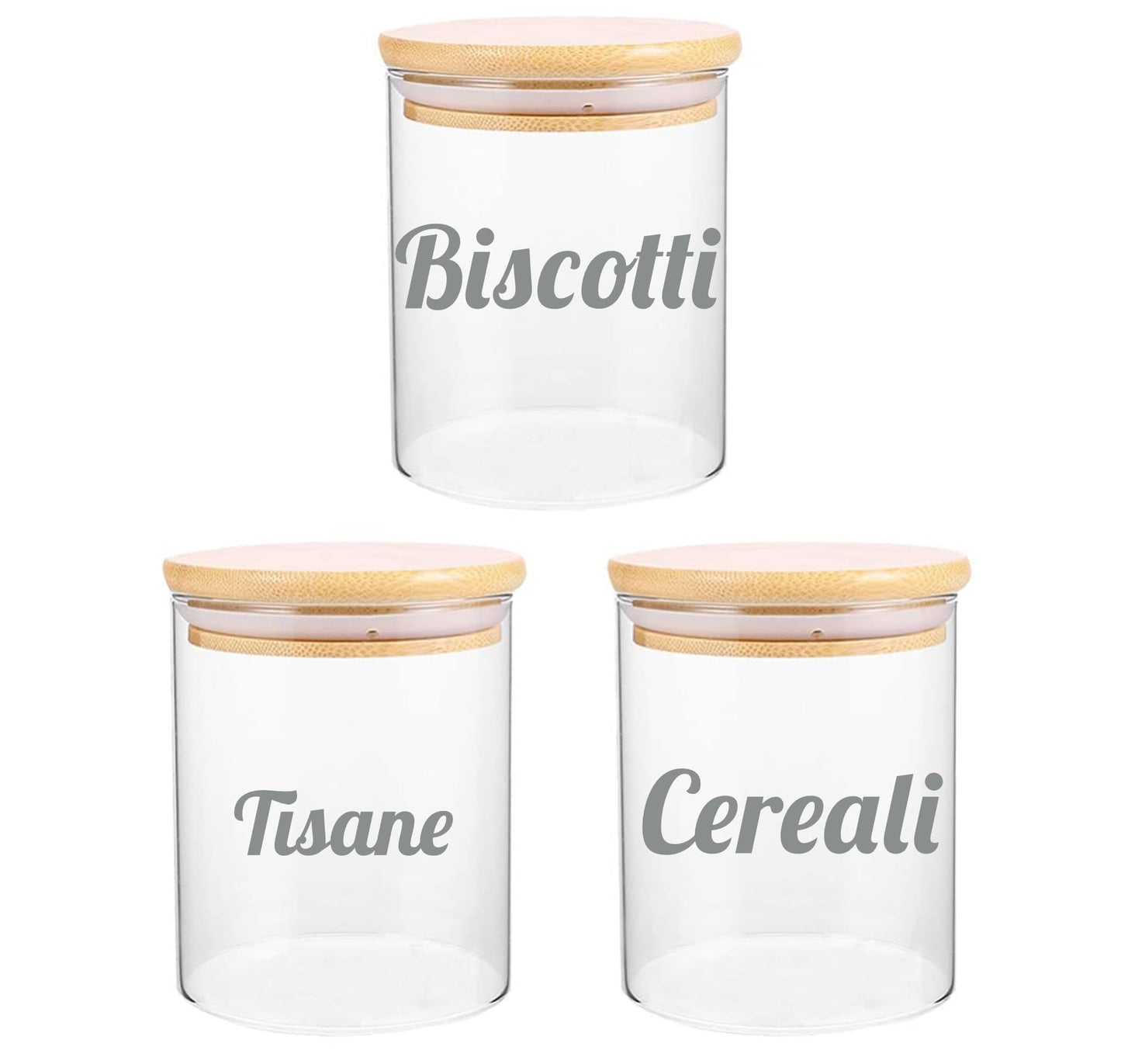 DualColorStampe Adesivi per barattoli cucina, per biscotti tisane e cereali per dispensa, stickers eleganti, in materiale Impermeabile e lavabile - I0151