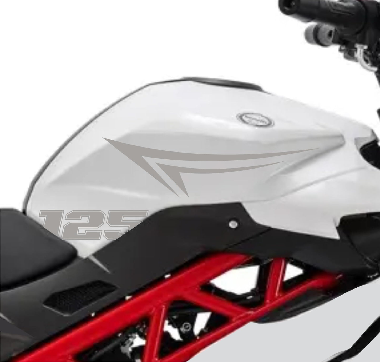 DualColorStampe Adesivi Compatibili con Benelli BN 125 (2021-2023) DX-SX Carena Moto + Strisce Cerchi 17'' Stelle Design - M0303