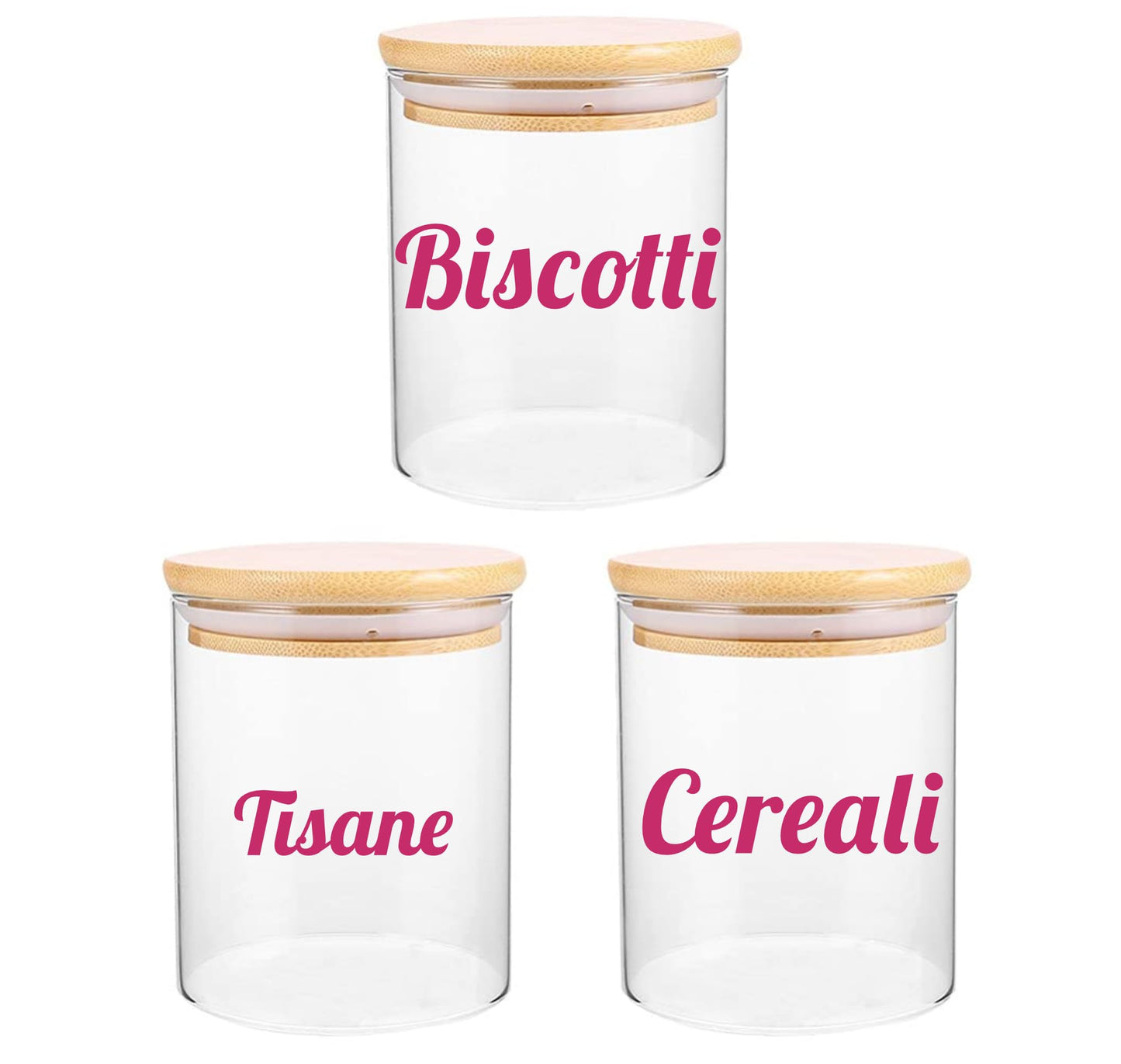 DualColorStampe Adesivi per barattoli cucina, per biscotti tisane e cereali per dispensa, stickers eleganti, in materiale Impermeabile e lavabile - I0151