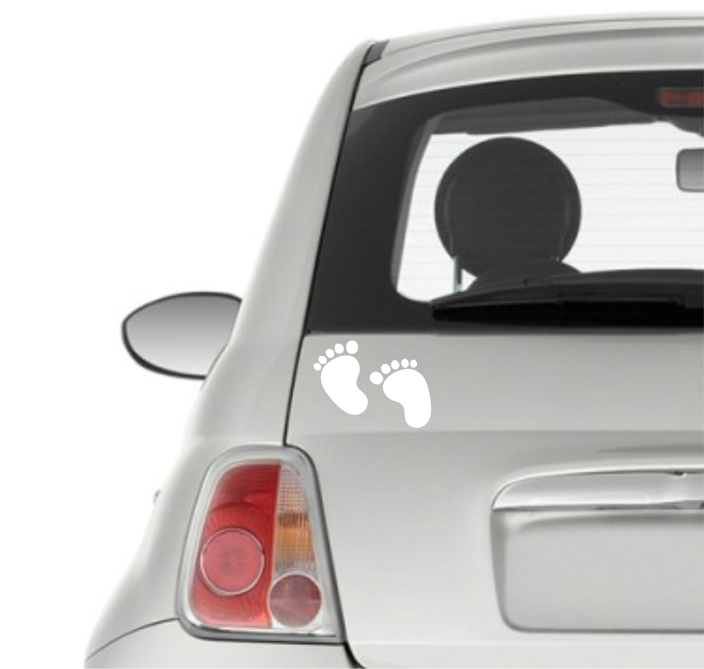 DualColorStampe Stickers Bimbo bimba a bordo adesivo auto baby on board bebè imprints impronte 0399