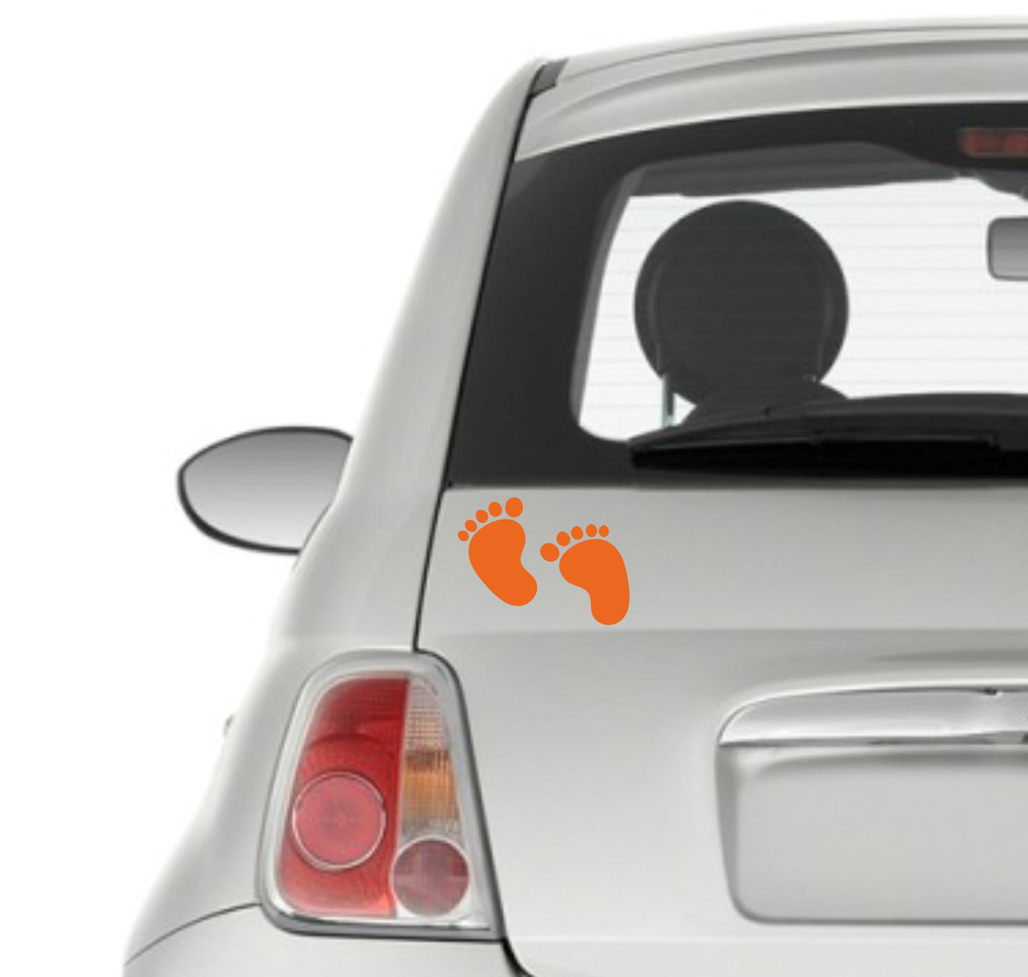DualColorStampe Stickers Bimbo bimba a bordo adesivo auto baby on board bebè imprints impronte 0399