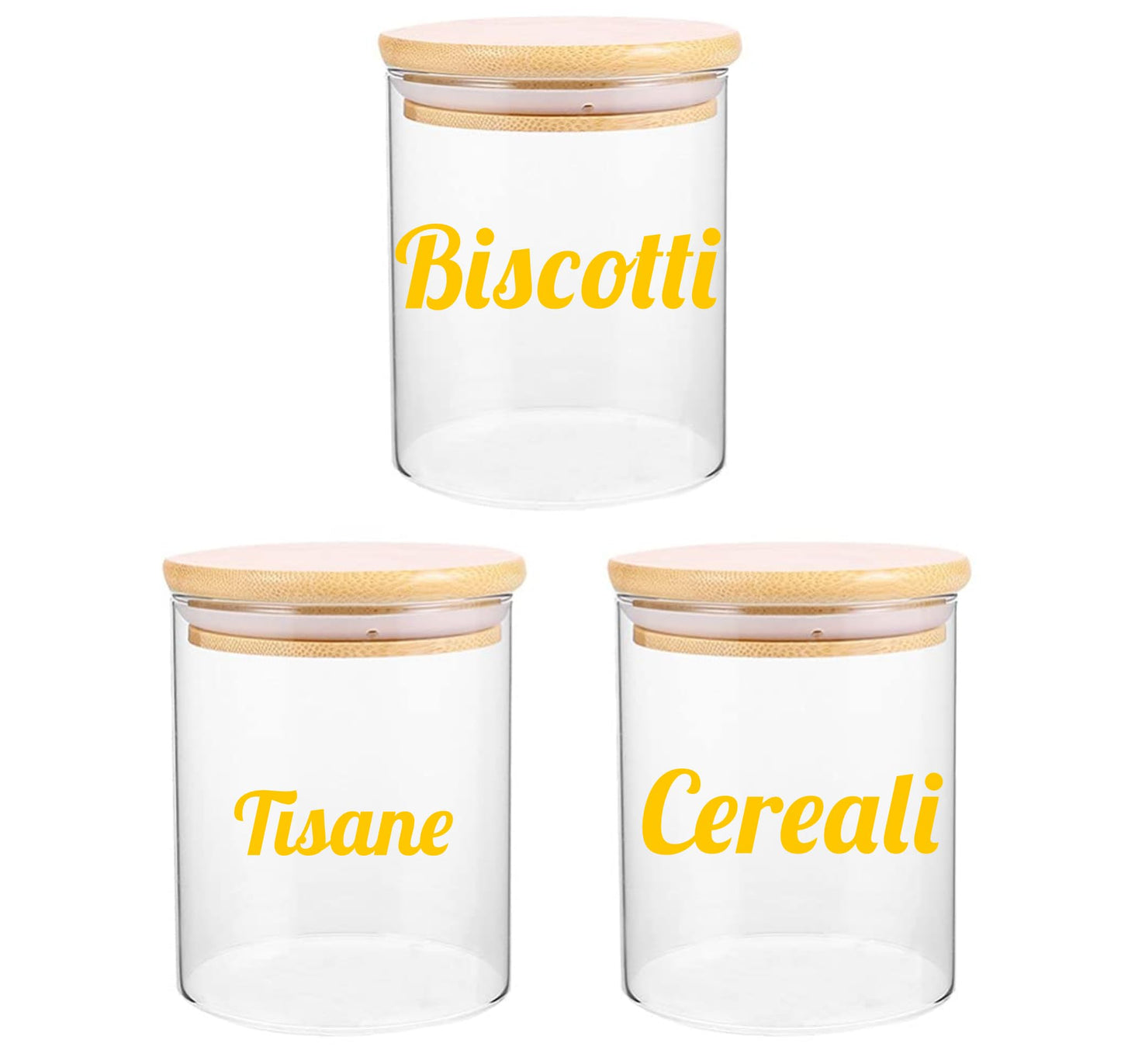 DualColorStampe Adesivi per barattoli cucina, per biscotti tisane e cereali per dispensa, stickers eleganti, in materiale Impermeabile e lavabile - I0151