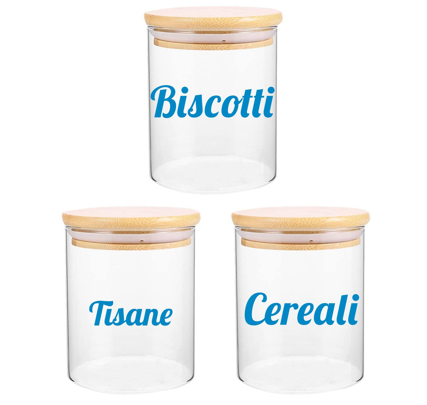 DualColorStampe Adesivi per barattoli cucina, per biscotti tisane e cereali per dispensa, stickers eleganti, in materiale Impermeabile e lavabile - I0151