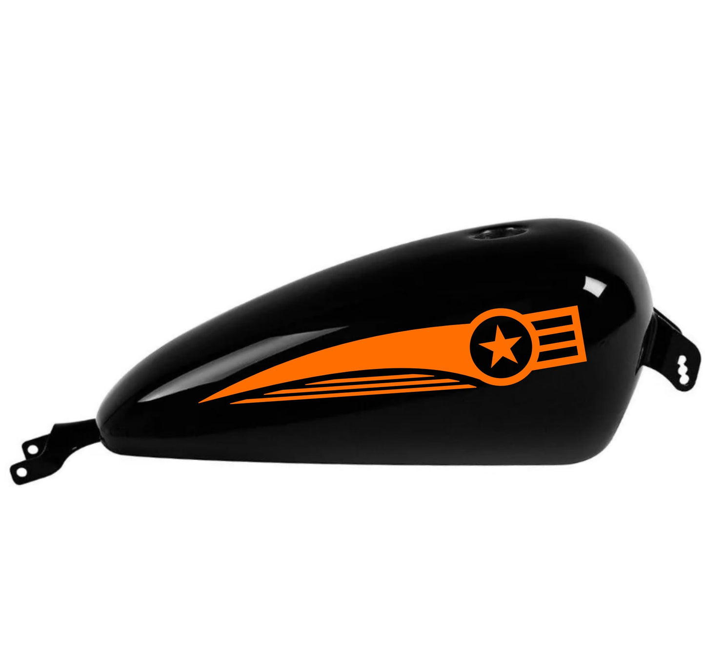 DualColorStampe 2 Adesivi Stickers compatibili con Harley Davidson per serbatoio 12 24 litri Moto Custom M0141