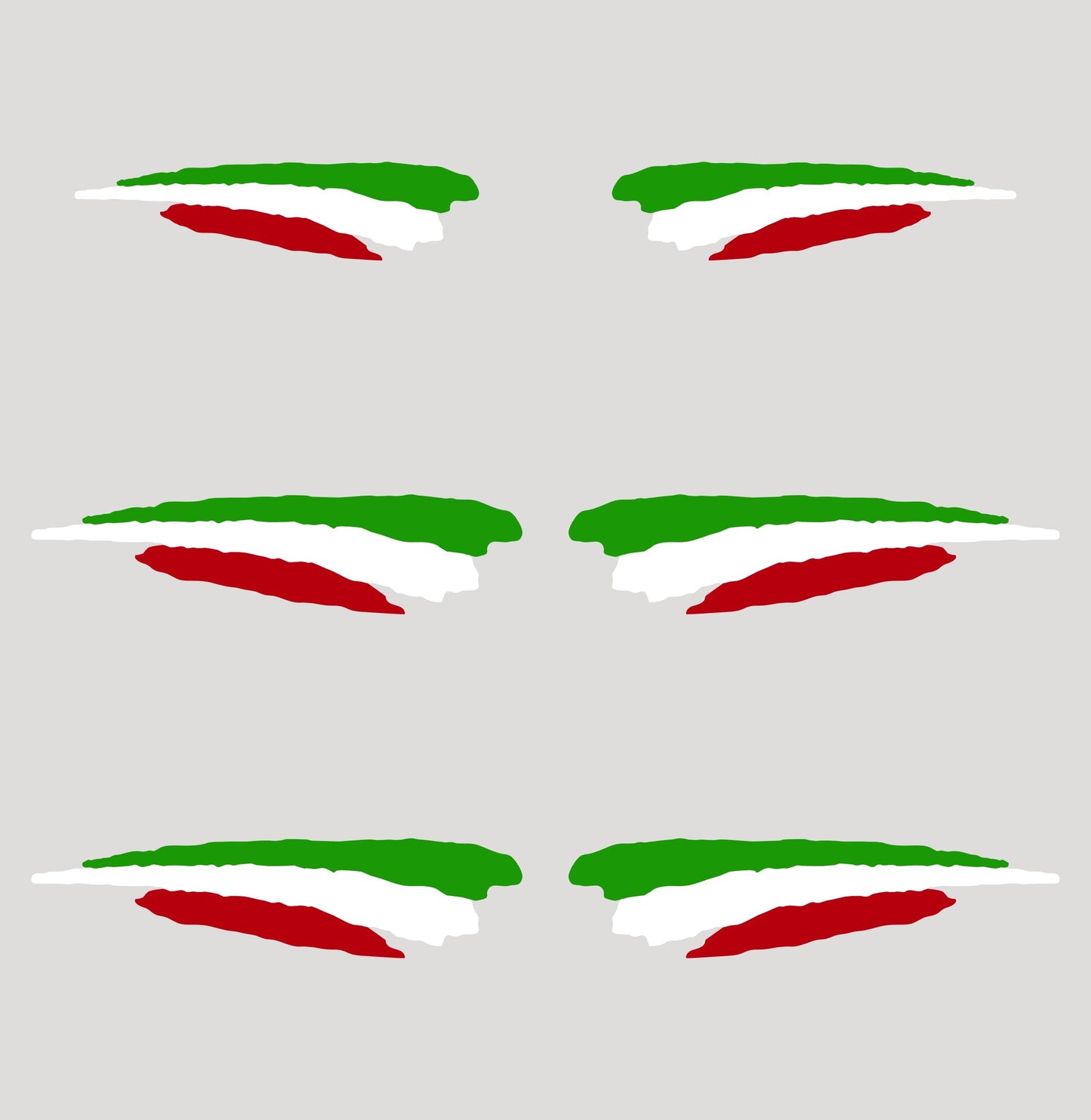 DualColorStampe Adesivi Stickers Bandiera Italiana Italia Tuning Sport Racing 6 Unità | Adesivo Bandiera Spagna per Auto Moto Scooter Quad Caschi | Resistenti alla Pioggia e al Sole
