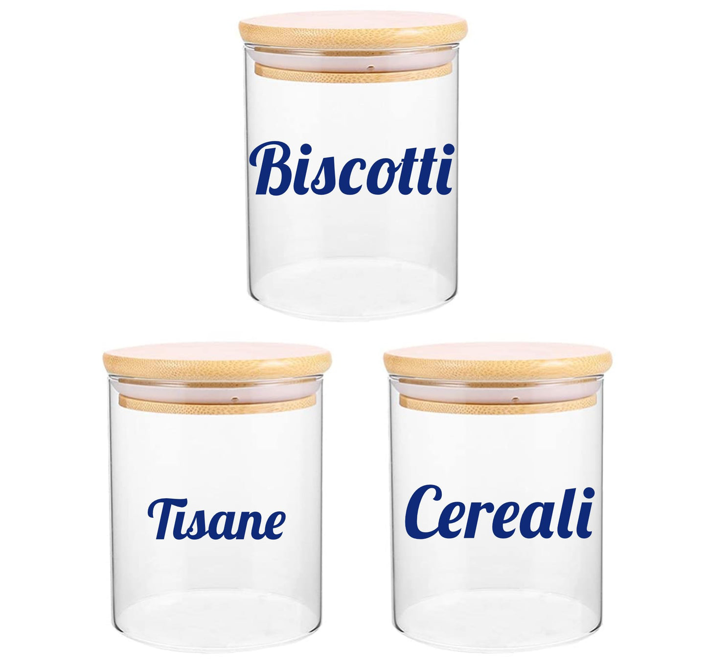 DualColorStampe Adesivi per barattoli cucina, per biscotti tisane e cereali per dispensa, stickers eleganti, in materiale Impermeabile e lavabile - I0151