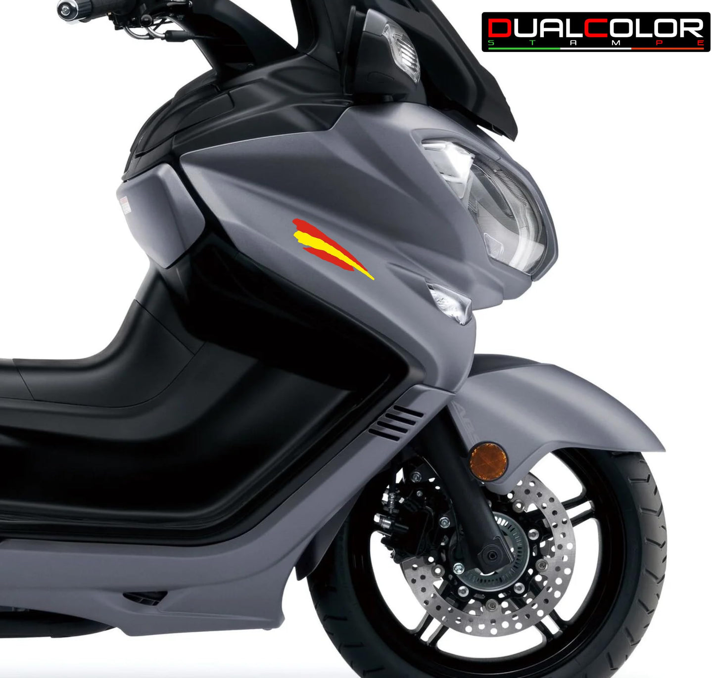 DualColorStampe Adesivi Stickers Bandiera Spagnola Spagna Tuning Sport Confezione 6 Unità | Adesivo Auto Esterno Resistente a Pioggia e Sole | Decalcomanie Auto Moto Scooter Quad Casco Biciclette