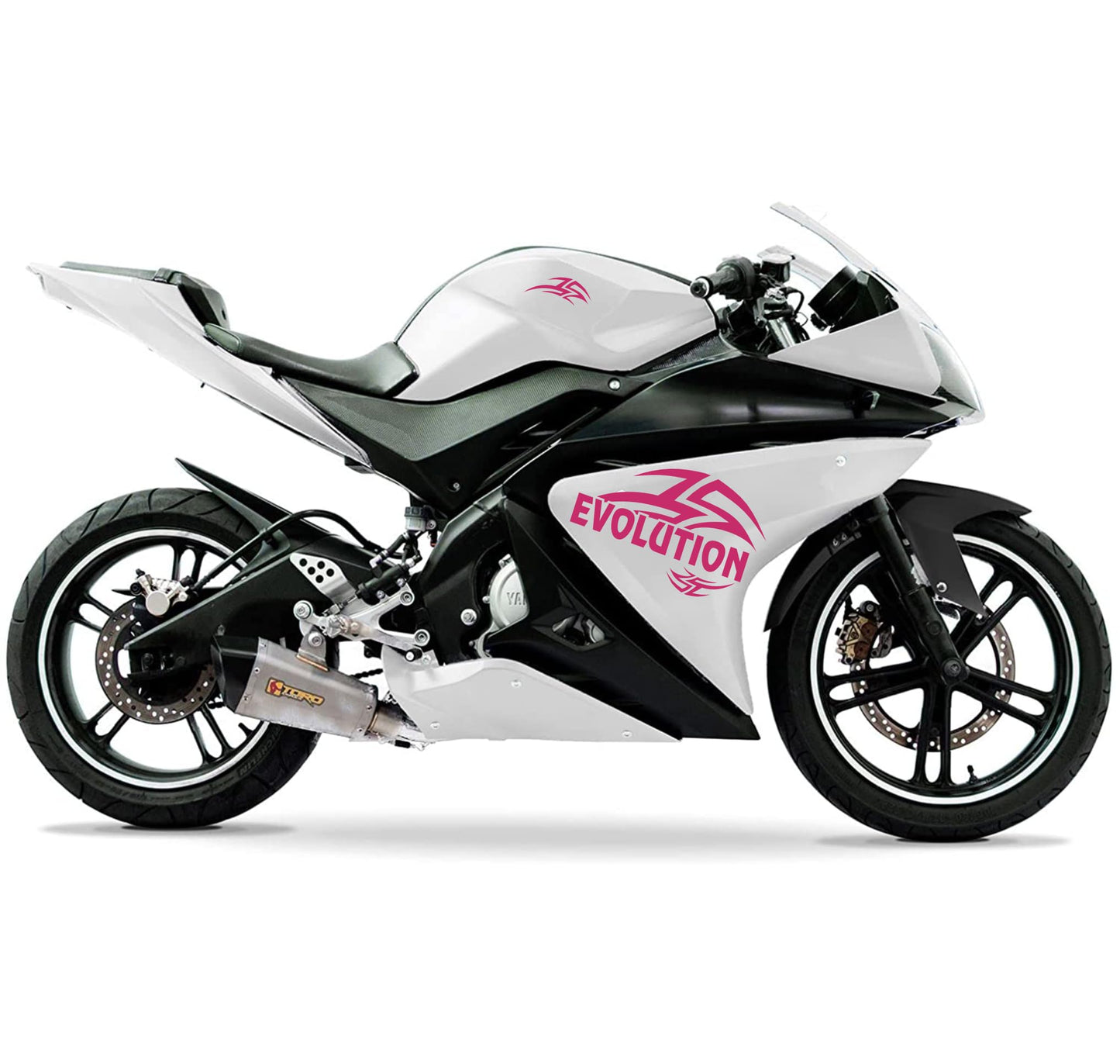 DualColorStampe Adesivi Compatibili con Yamaha YZF-R125 R125 (DX-SX) Carena moto decal stickers Design sport Tribale M0130