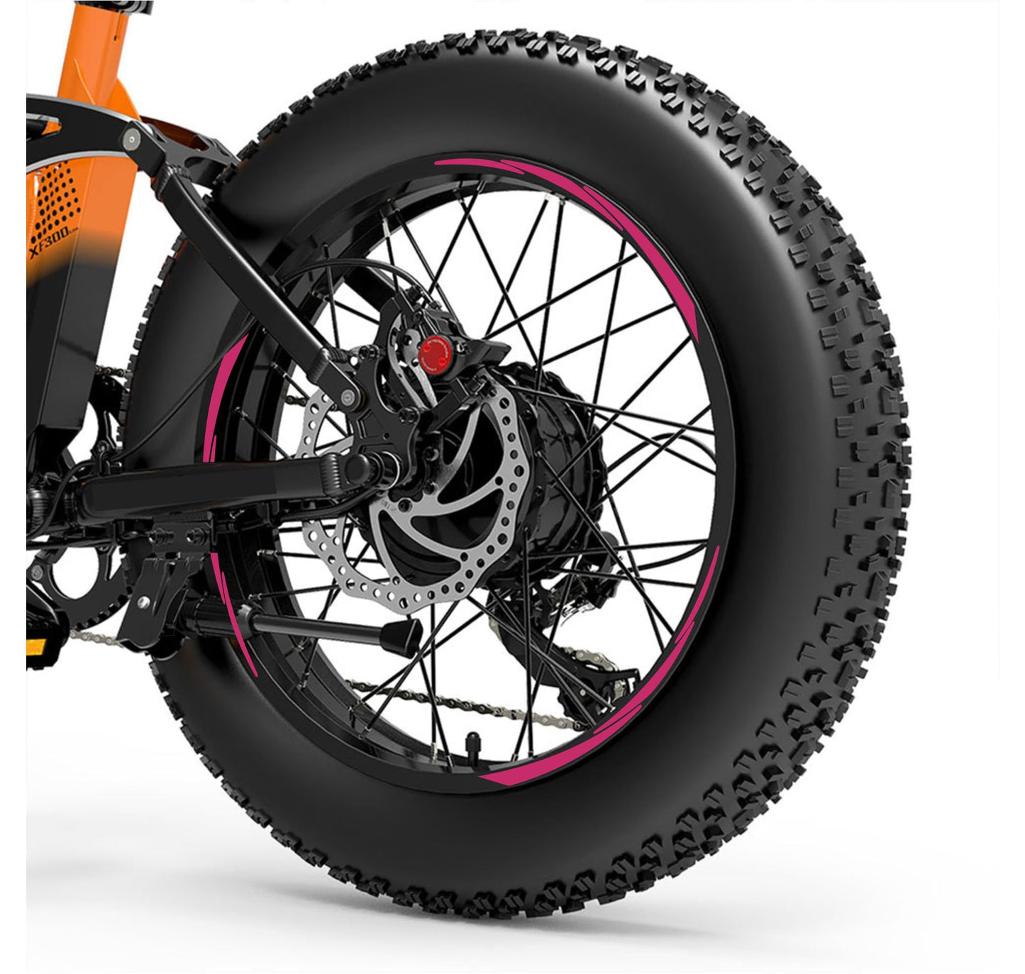 DualColorStampe Adesivi Cerchi Bici FAT BIKE 20'' Pollici Ruota Bici accessori Fat bike MTB Stickers Cerchi COD. B0203