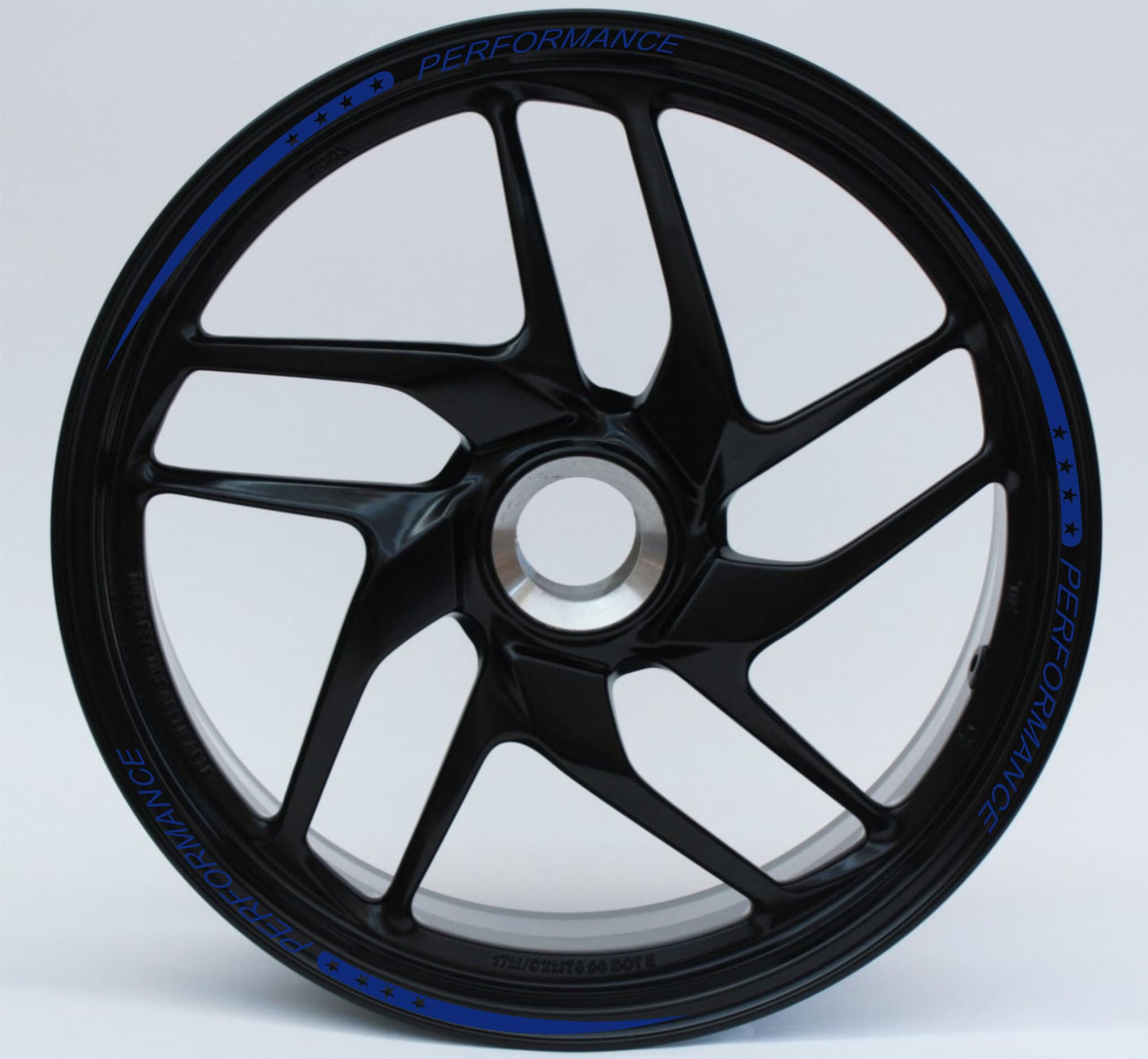 DualColorStampe Set di Strisce Cerchi Moto per 2 Ruote da 15" a 19" Pollici - Stickers Ruote Moto - Adesivi Cerchi Moto - Design Racing D0115