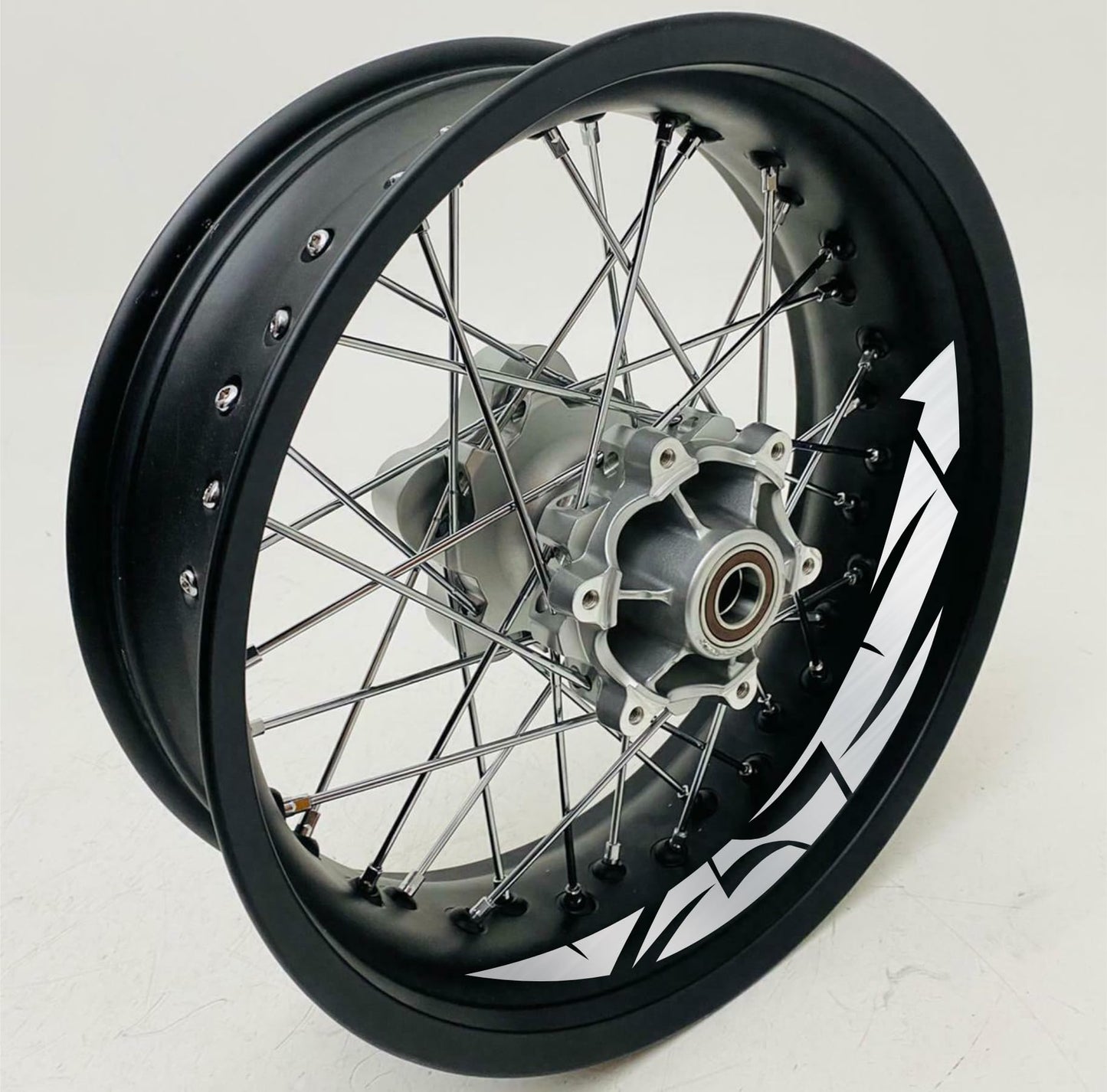 DualColorStampe Adesivi interno cerchi moto 17 POLLICI decal stickers cerchioni gomme strisce moto COD. D0035