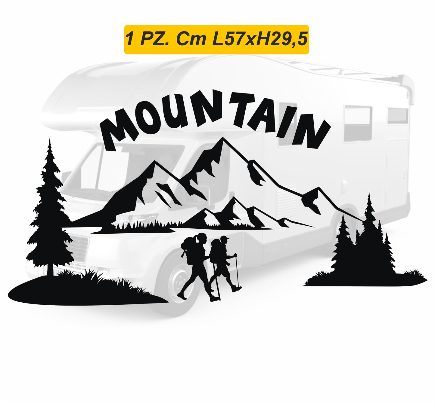 DualColorStampe Adesivo per Camper Compatibili con Adria Arca Bürstner Carthago Chausson Elnagh Hobby Mobilvetta Mclouis Caravan stickers roulotte - 0388
