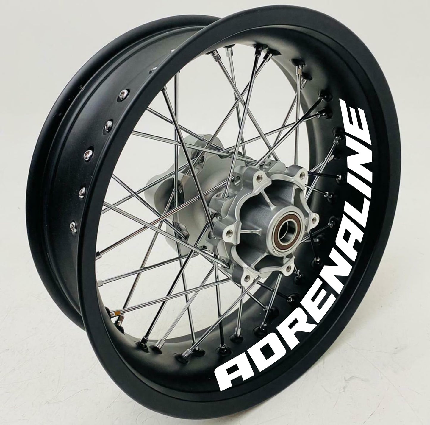 DualColorStampe Adesivi interno cerchi moto 17 POLLICI decal stickers cerchioni gomme strisce moto ADRENALINE COD.D0107