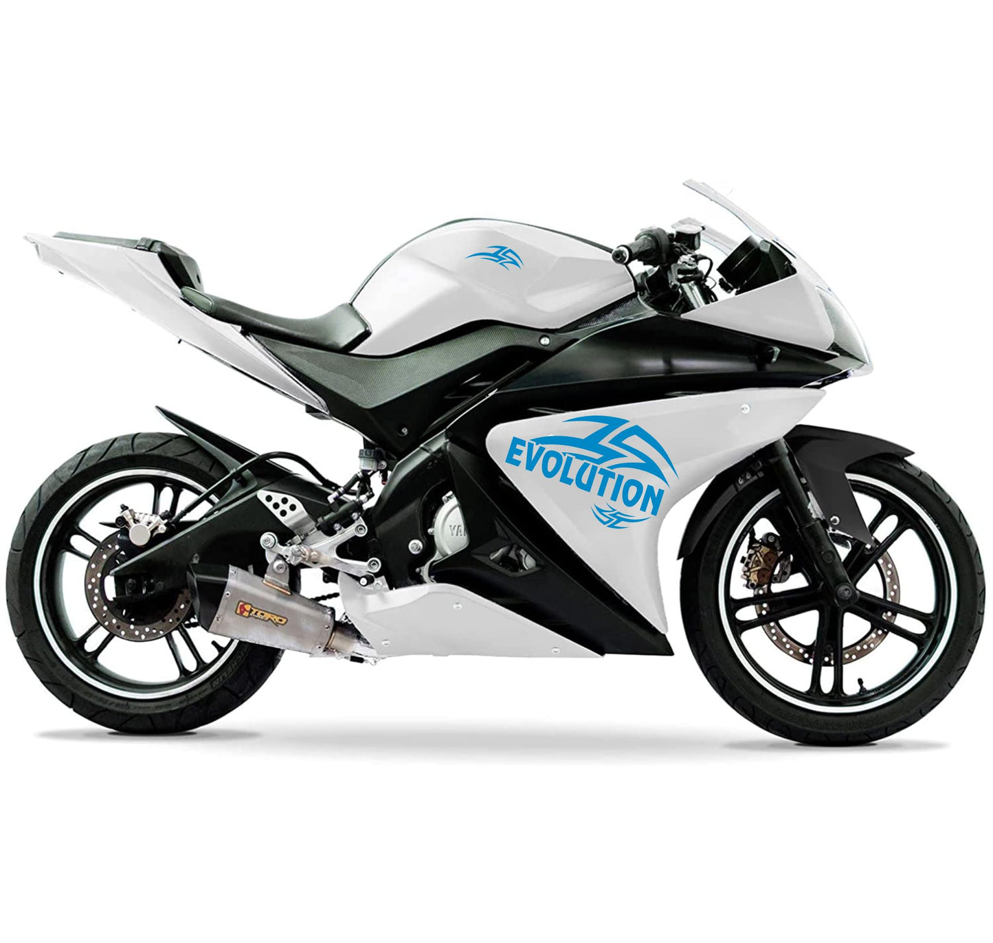 DualColorStampe Adesivi Compatibili con Yamaha YZF-R125 R125 (DX-SX) Carena moto decal stickers Design sport Tribale M0130