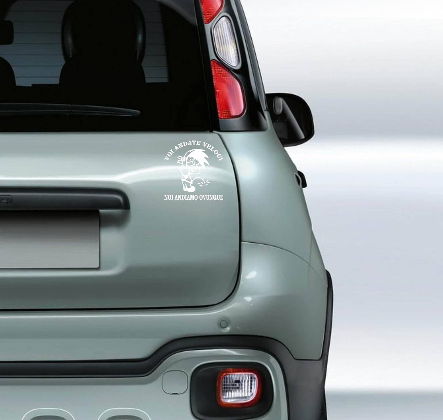 Voi Andate Veloci, Noi Andiamo Ovunque” – Sticker Auto 4x4, Moto, Casco – Decalcomania Vinile Impermeabile 0405