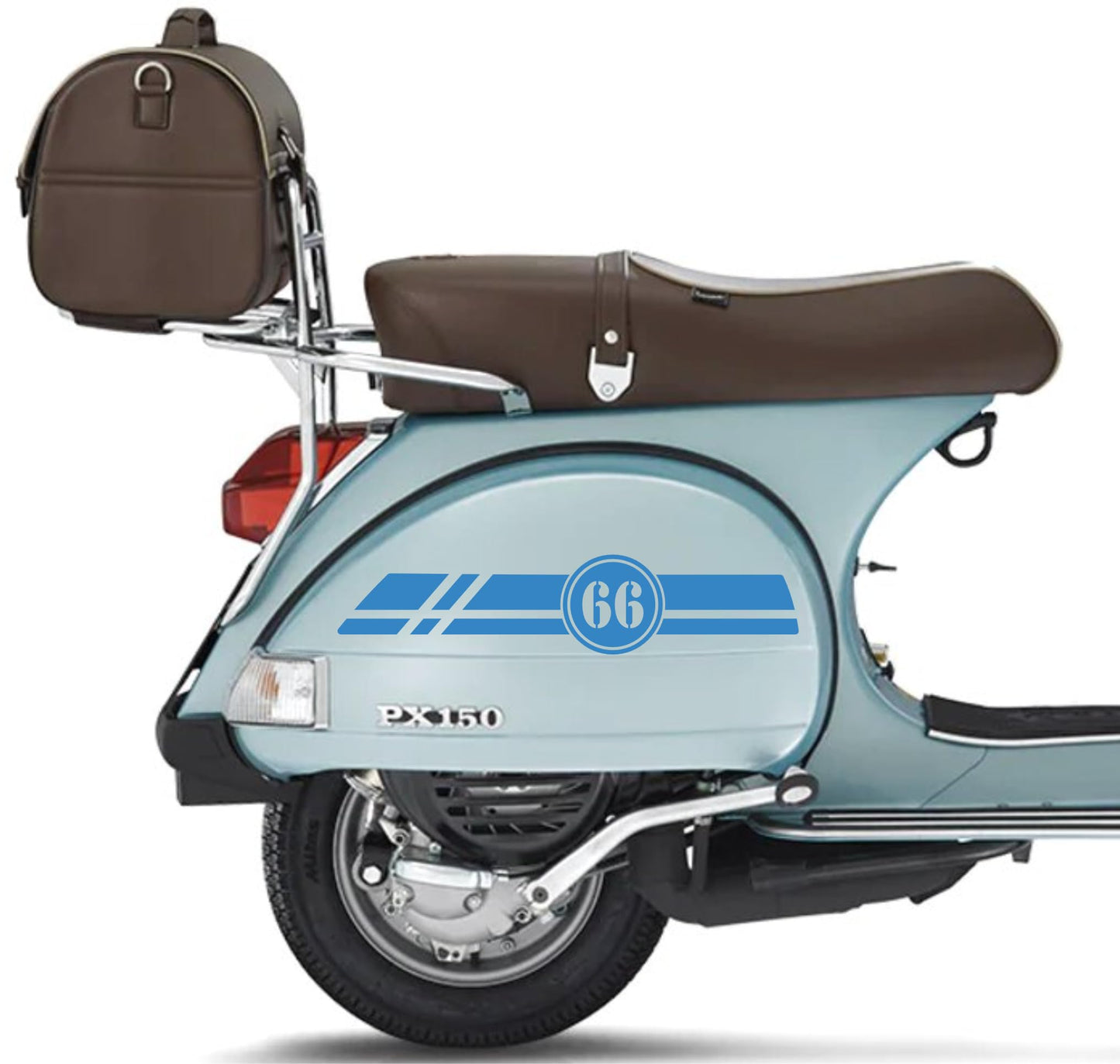 DualColorStampe Adesivi compatibili con Piaggio Vespa 150 PX SE 70° kit adesivi completo - Colore a scelta M0347