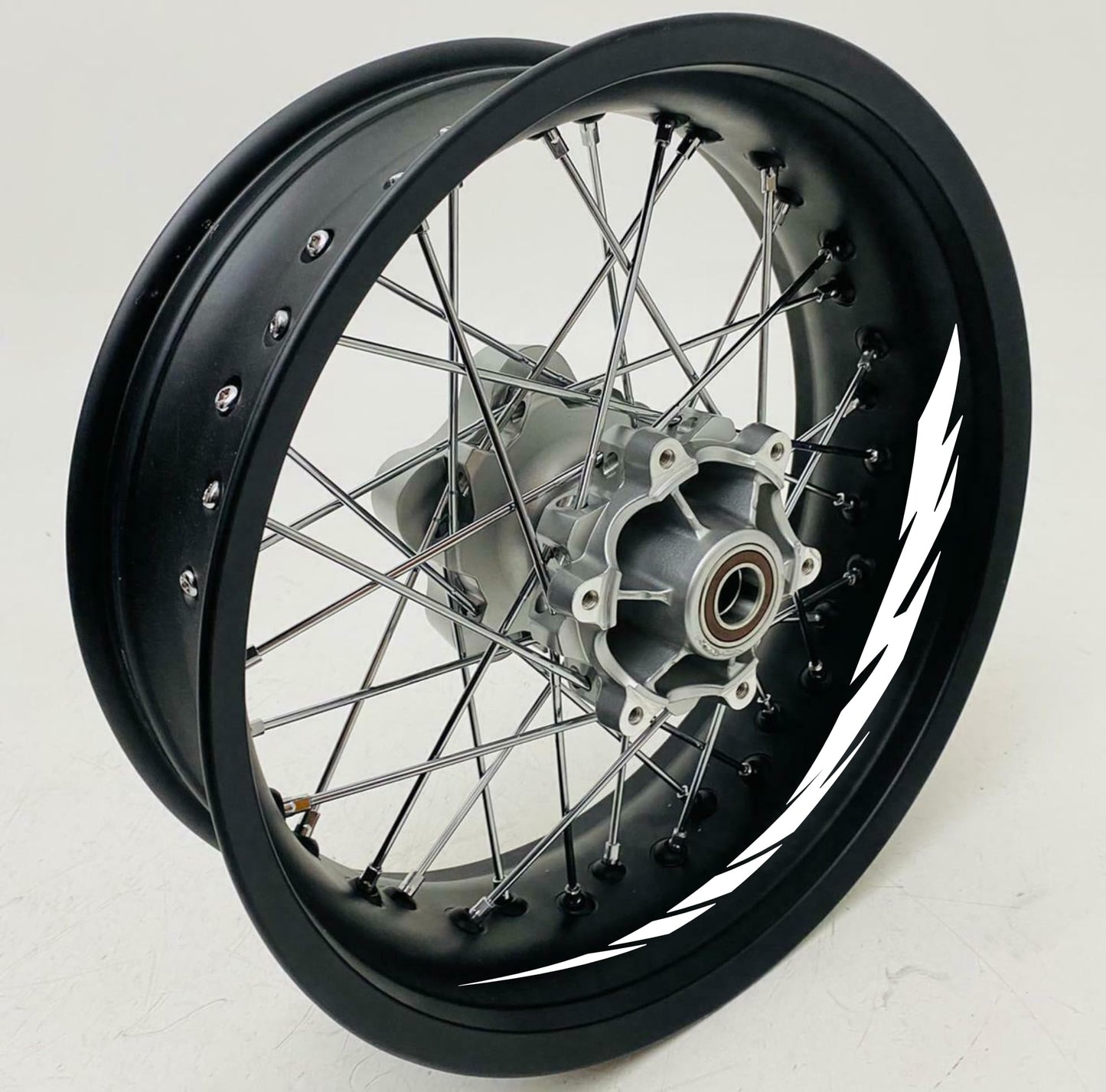 DualColorStampe Adesivi interno cerchi moto 17 POLLICI decal stickers cerchioni gomme strisce moto COD. D0032
