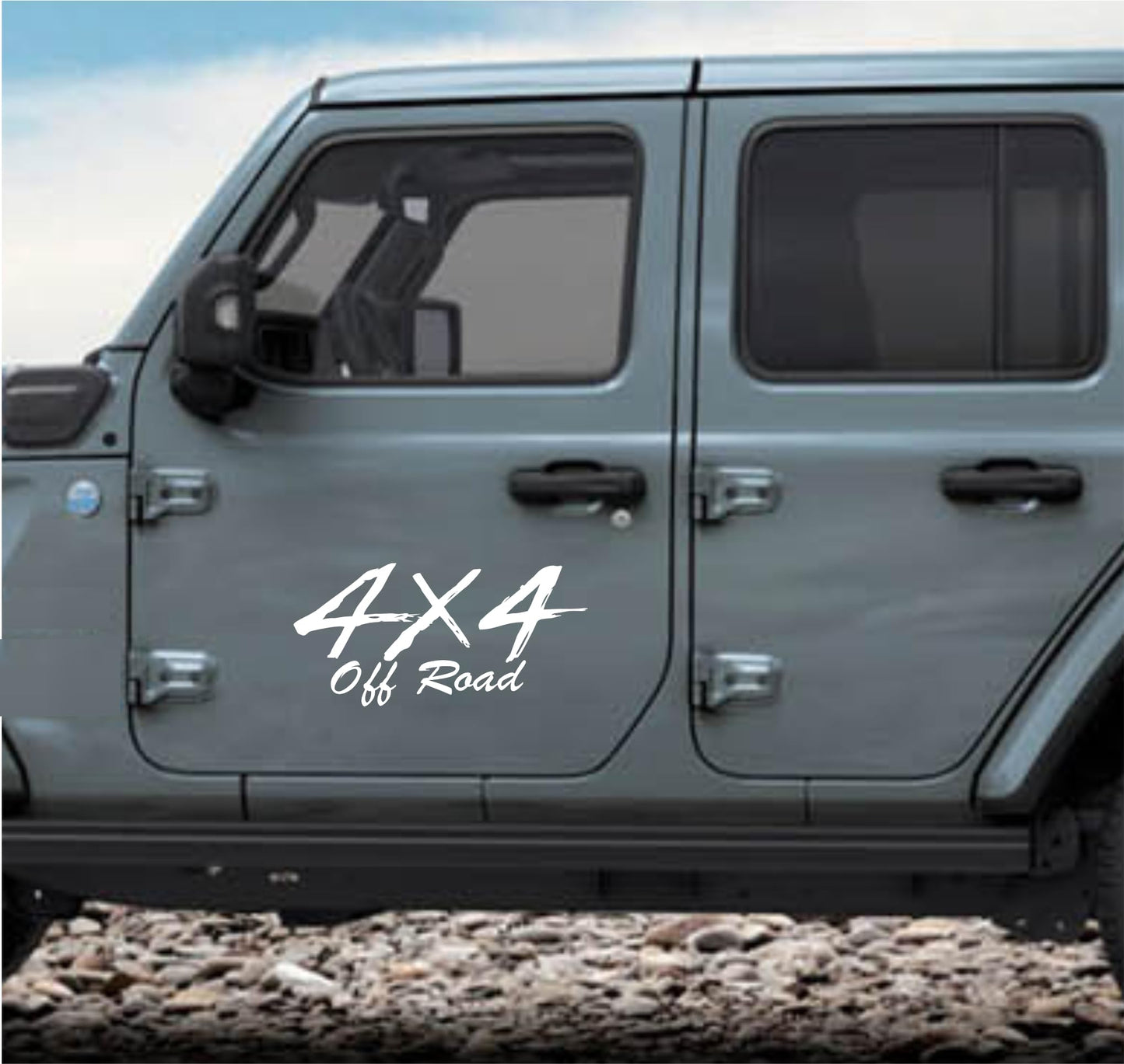 DualColorStampe® Adesivi 4x4 off road per Pickup e Auto - Resistenti e Impermeabili - Ideali per Tutti i Modelli - Set da 2 Pezzi decal auto tuning 0421