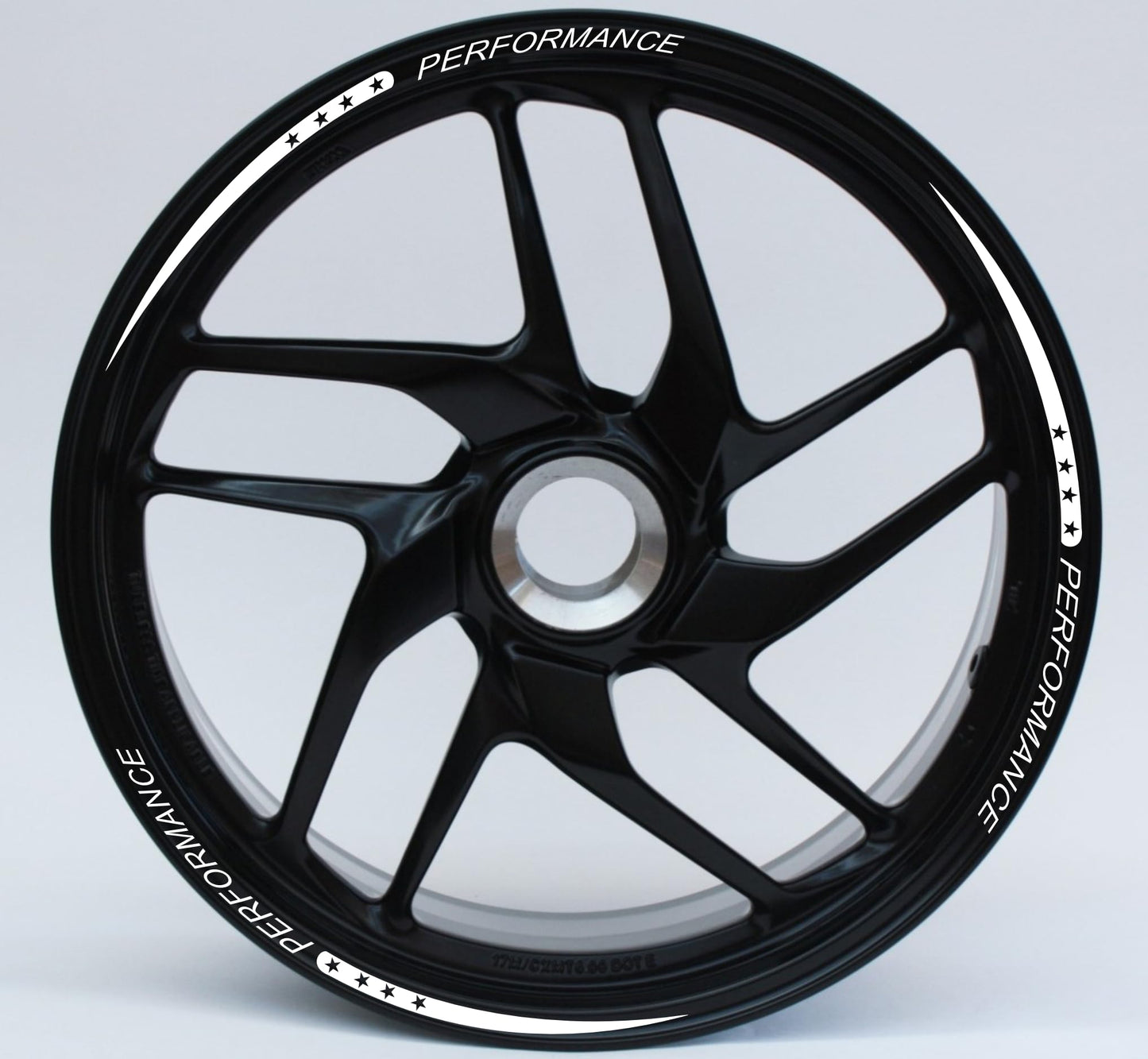 DualColorStampe Set di Strisce Cerchi Moto per 2 Ruote da 15" a 19" Pollici - Stickers Ruote Moto - Adesivi Cerchi Moto - Design Racing D0115