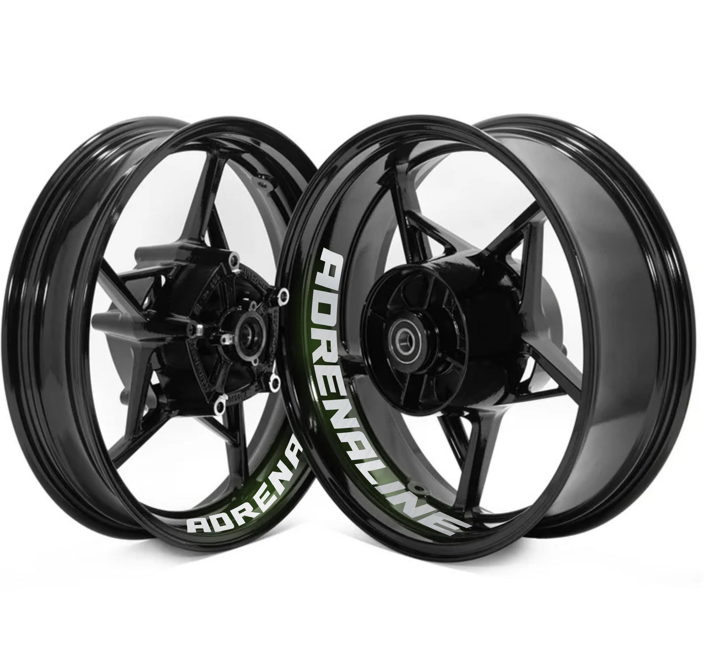 DualColorStampe Adesivi interno cerchi moto 17 POLLICI decal stickers cerchioni gomme strisce moto ADRENALINE COD.D0107