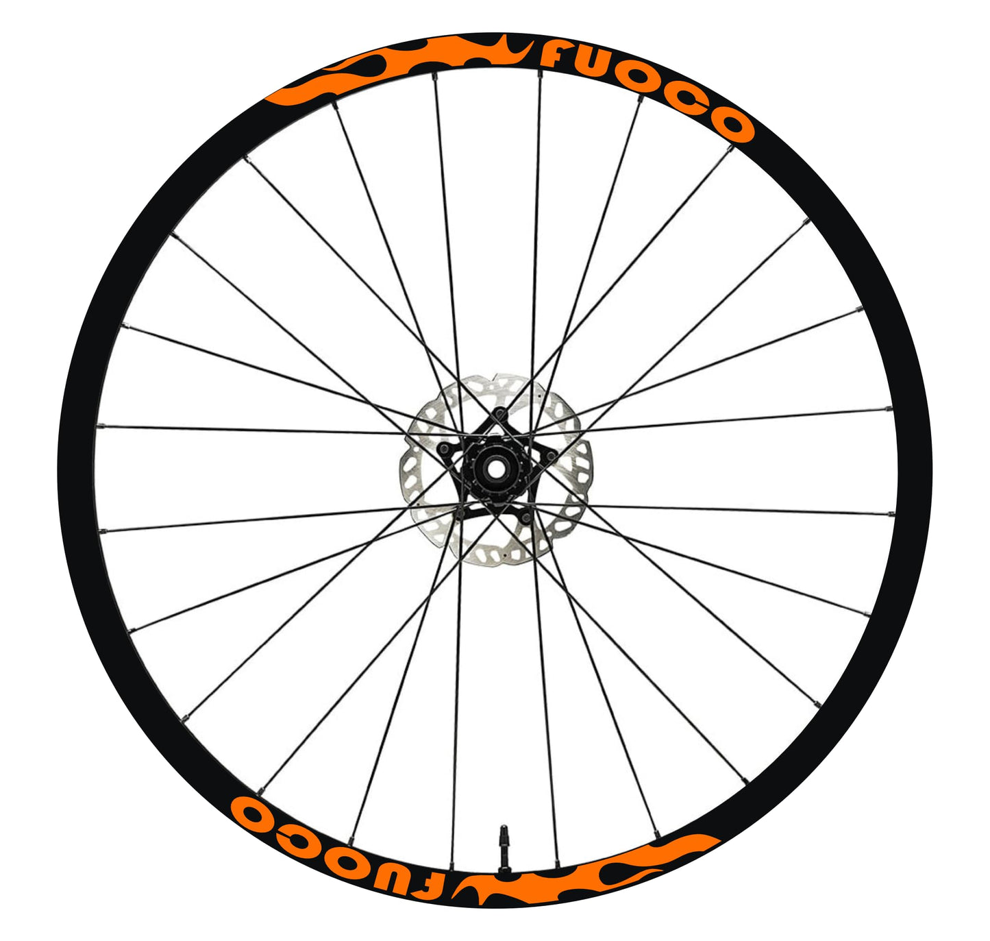 DualColorStampe Adesivi Cerchi Bici 26'' - 27,5'' - 28-29'' Pollici Ruota Bici MTB Bike Stickers Cerchi FUOCO MTB - B0057