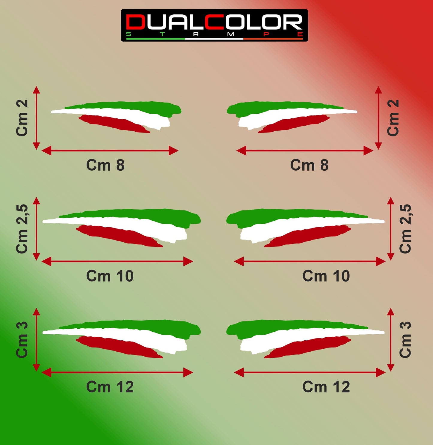 DualColorStampe Adesivi Stickers Bandiera Italiana Italia Tuning Sport Racing 6 Unità | Adesivo Bandiera Spagna per Auto Moto Scooter Quad Caschi | Resistenti alla Pioggia e al Sole