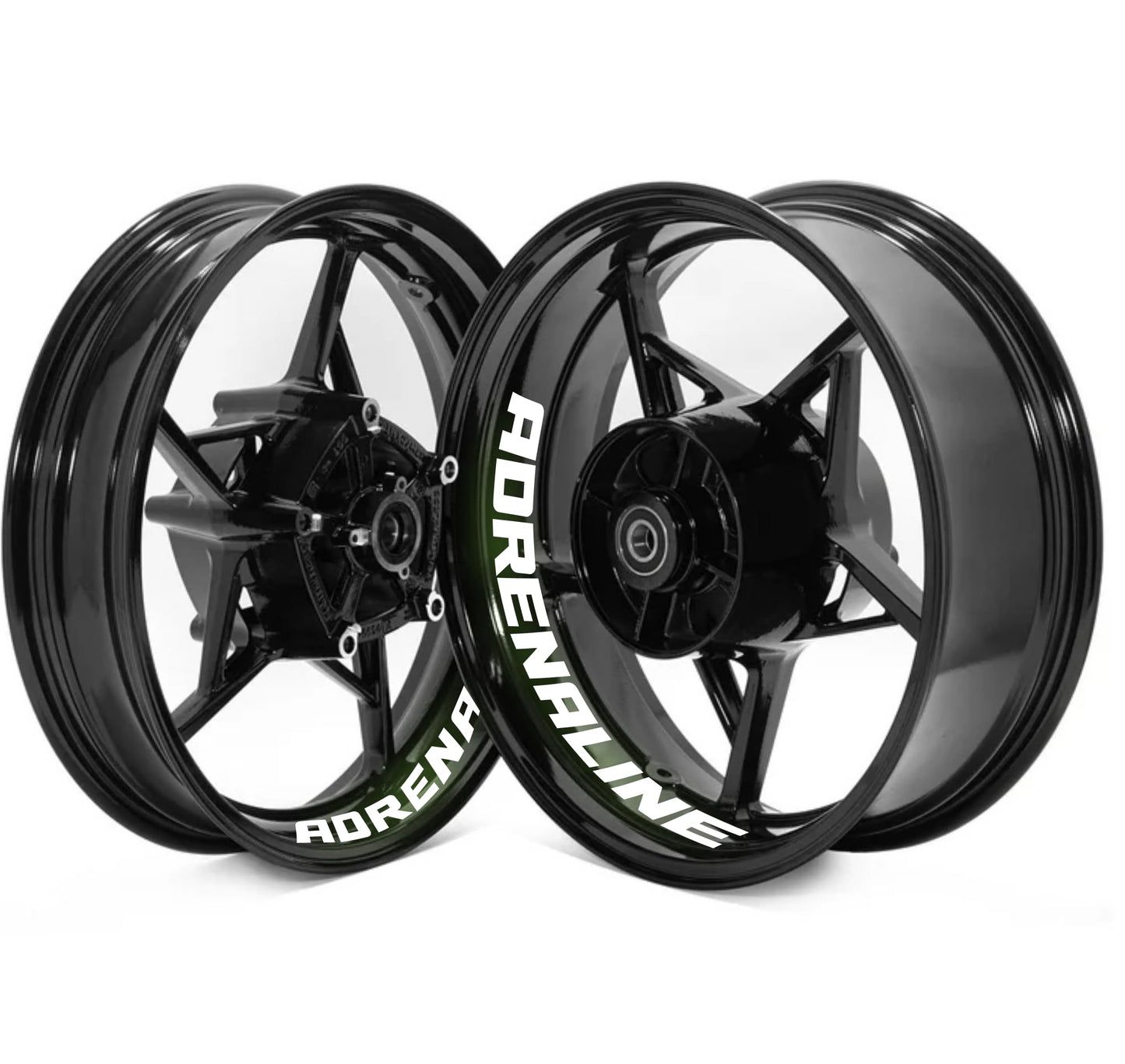 DualColorStampe Adesivi interno cerchi moto 17 POLLICI decal stickers cerchioni gomme strisce moto ADRENALINE COD.D0107