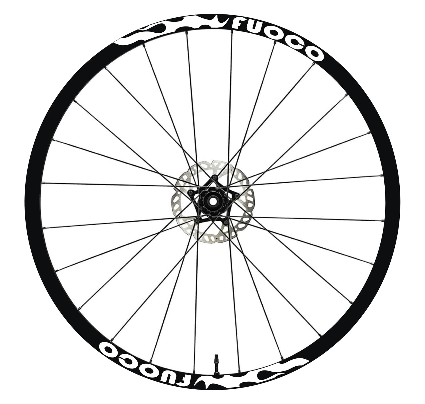DualColorStampe Adesivi Cerchi Bici 26'' - 27,5'' - 28-29'' Pollici Ruota Bici MTB Bike Stickers Cerchi FUOCO MTB - B0057