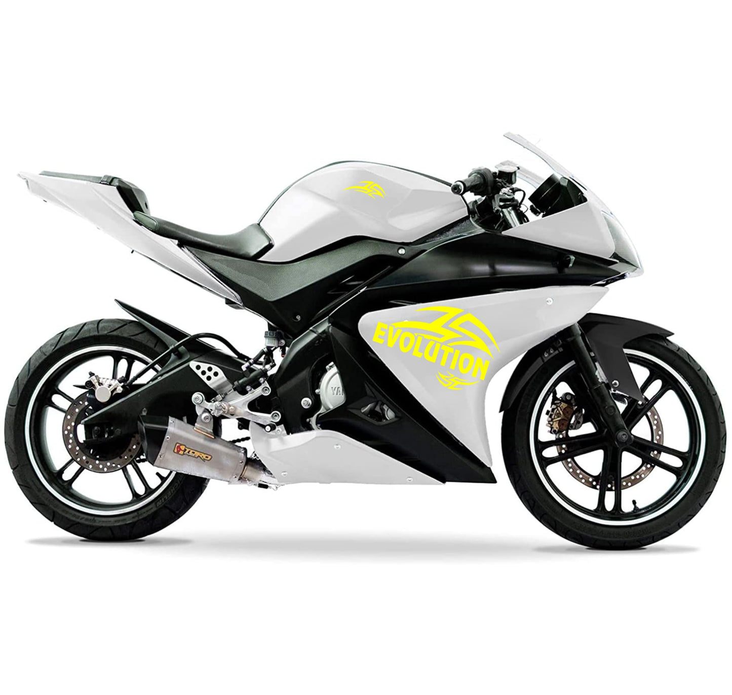 DualColorStampe Adesivi Compatibili con Yamaha YZF-R125 R125 (DX-SX) Carena moto decal stickers Design sport Tribale M0130