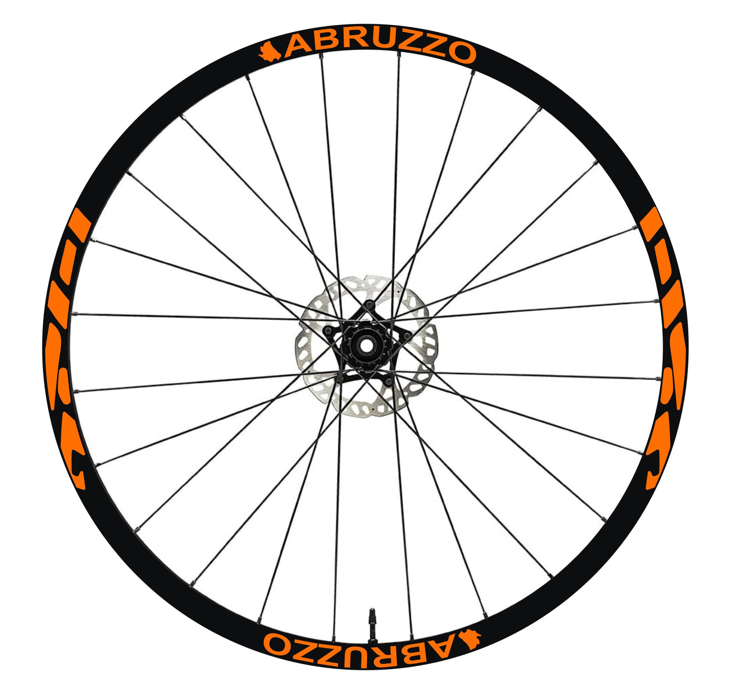 DualColorStampe® Adesivi Cerchi Bici MTB 26'' 27,5'' 28-29'' Pollici | Stickers Ruota Mountain Bike Colorati, Autoadesivi Impermeabili | Cod. B0207