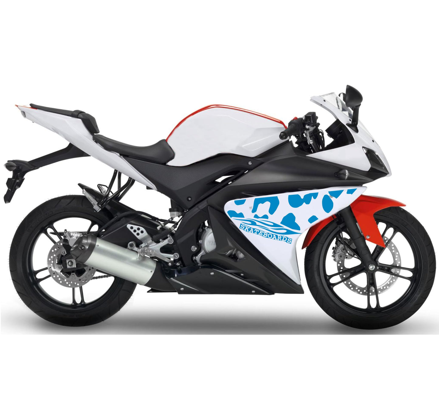 DualColorStampe Adesivi Compatibili con Yamaha YZF-R125 R125 (2014-2018) stickers carena moto grafica decal decalcomania M0168