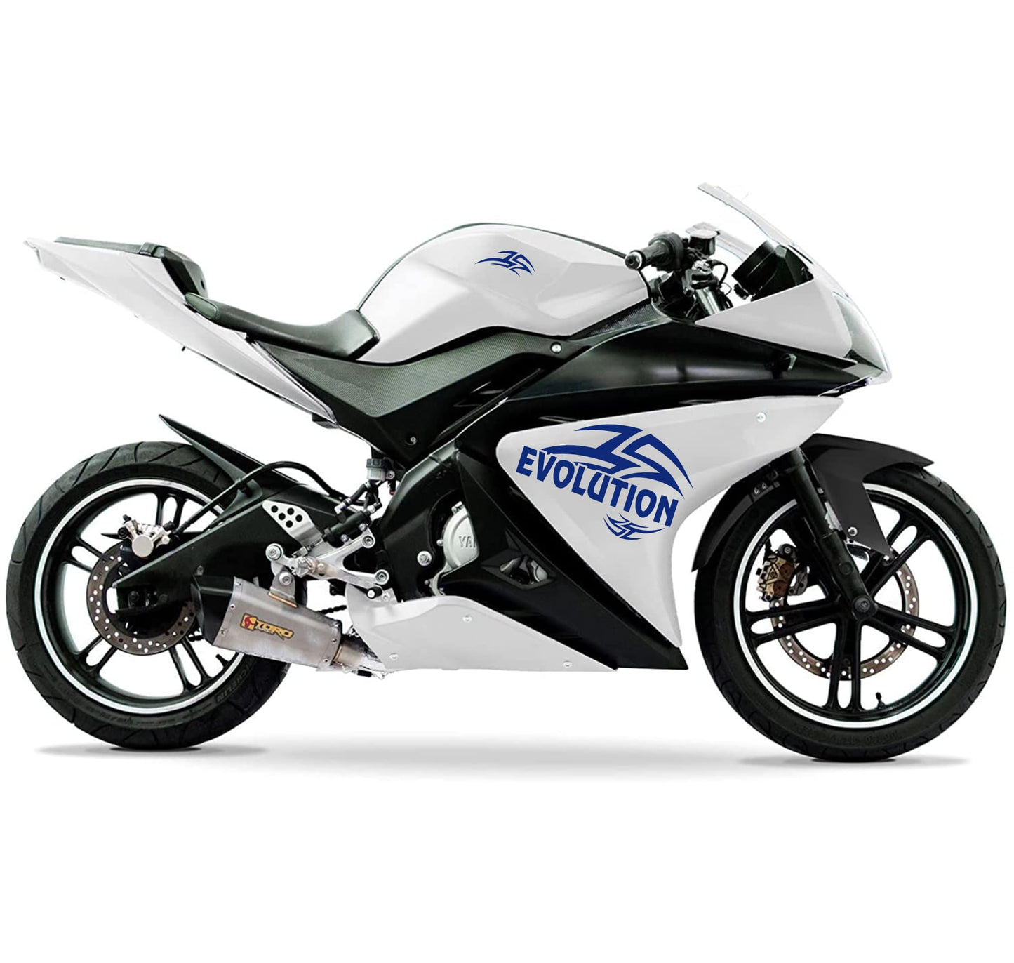 DualColorStampe Adesivi Compatibili con Yamaha YZF-R125 R125 (DX-SX) Carena moto decal stickers Design sport Tribale M0130