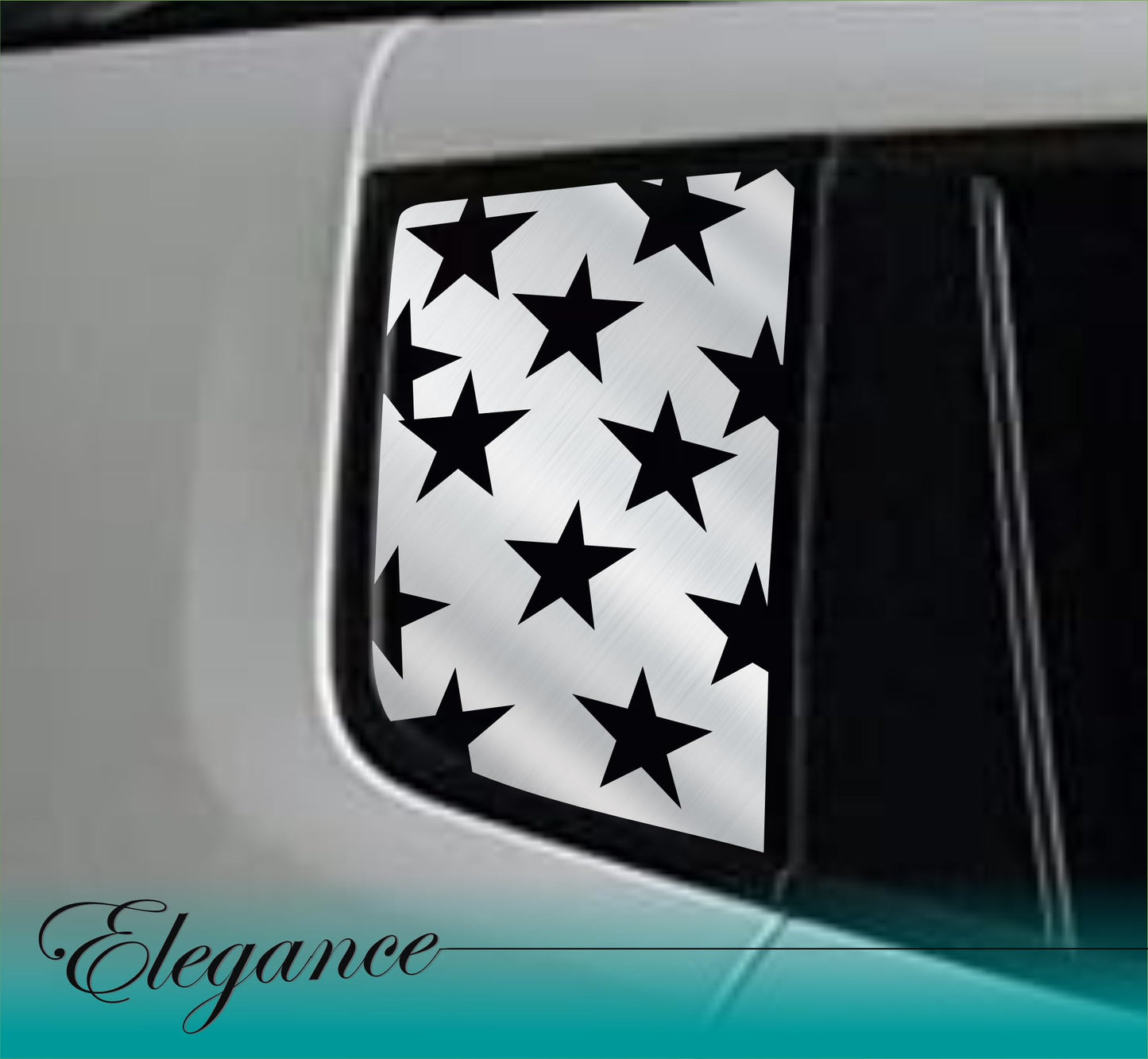DualColorStampe Adesivi compatibili con Jeep Renegade (2014-2024) Vetro stickers finestrini posteriori fascia Window Decal stelle 0382