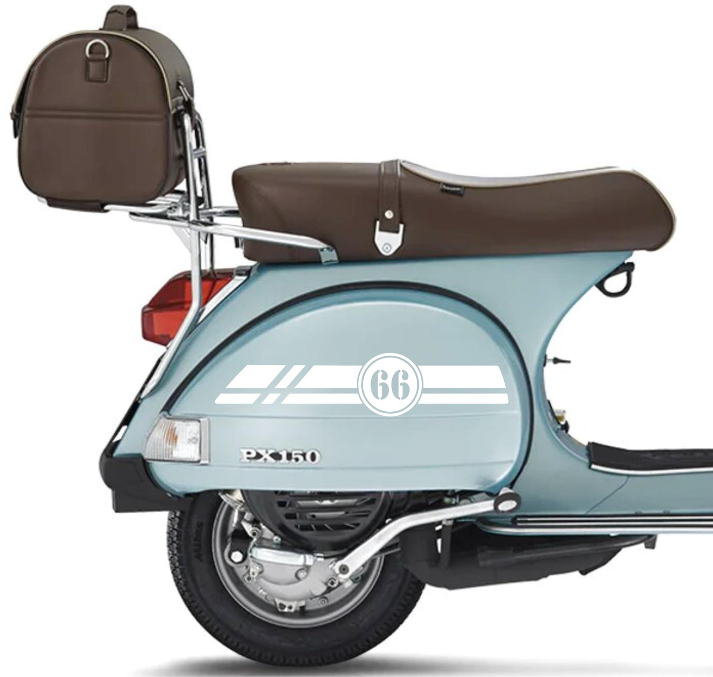 DualColorStampe Adesivi compatibili con Piaggio Vespa 150 PX SE 70° kit adesivi completo - Colore a scelta M0347