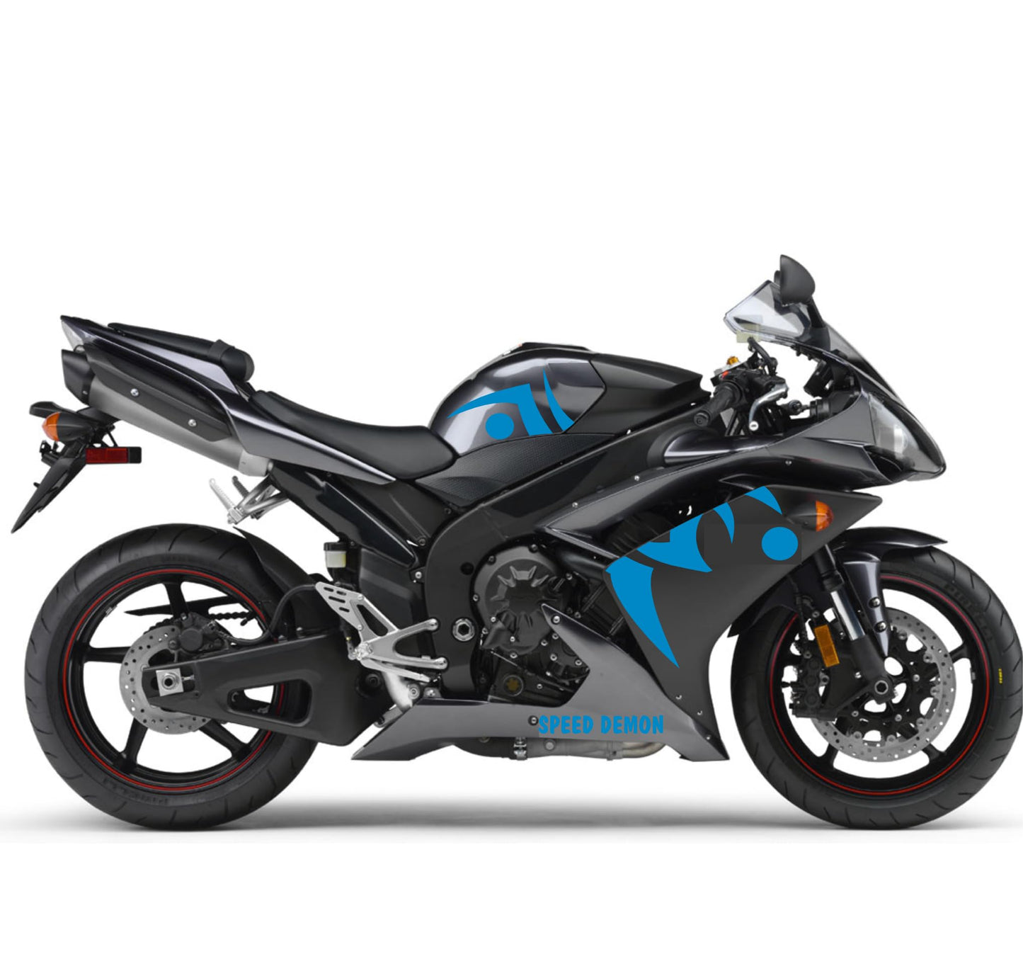 DualColorStampe Adesivi compatibili con Yamaha R1 YZF (2009-2011) grafica carena moto Adesivo per Moto Impermeabile Stickers decal vinile M0325