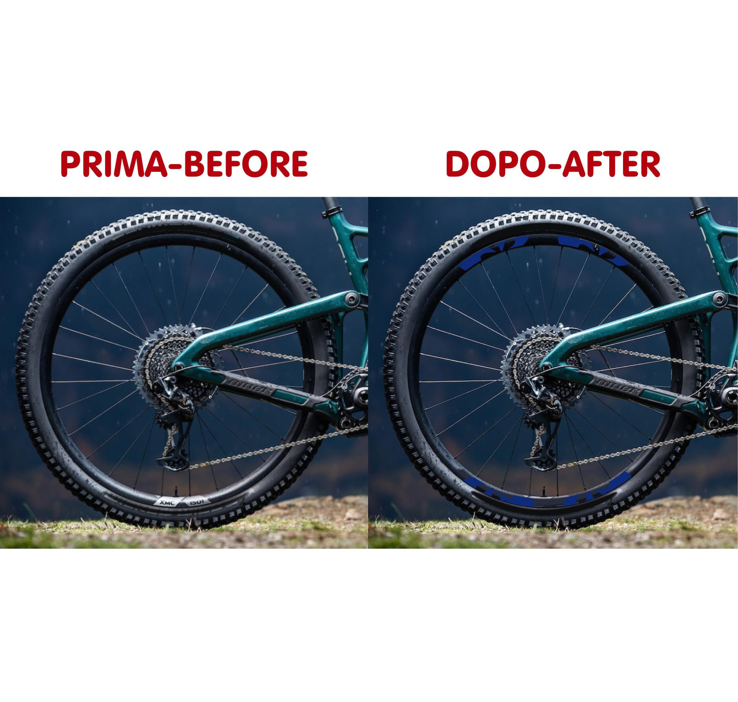 DualColorStampe Adesivi Cerchi Bici 26'' - 27,5'' - 28-29'' Pollici Ruota Bici MTB Bike Stickers Cerchi MTB - B0201