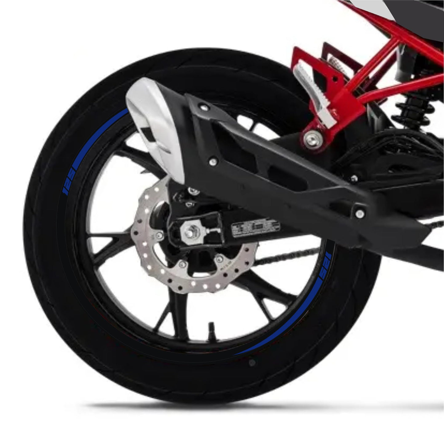 DualColorStampe Adesivi Compatibili con Benelli BN 125 (2021-2023) DX-SX Carena Moto + Strisce Cerchi 17'' Stelle Design - M0303